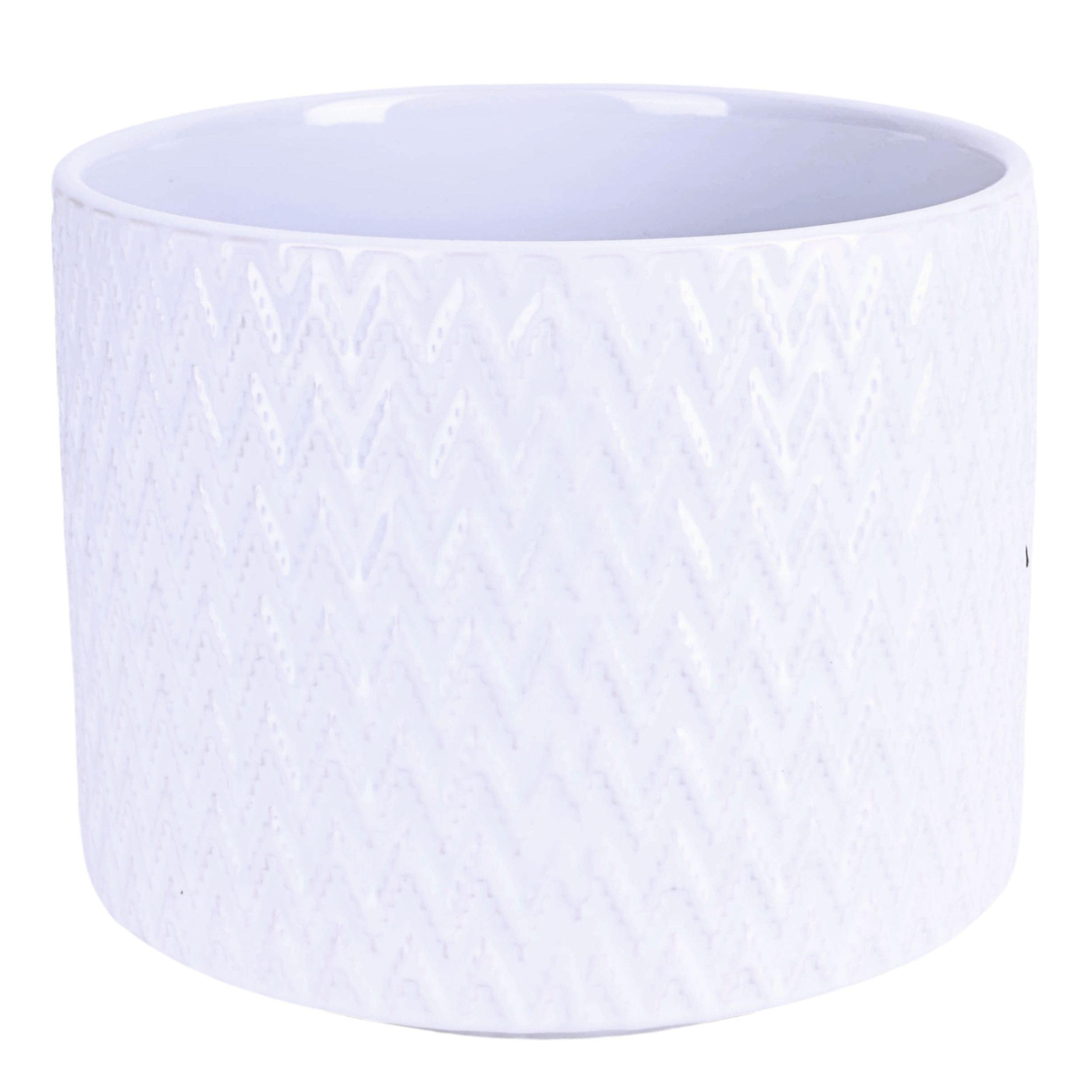 Osłonka doniczki ceramiczna Kali 14cm biała DHG