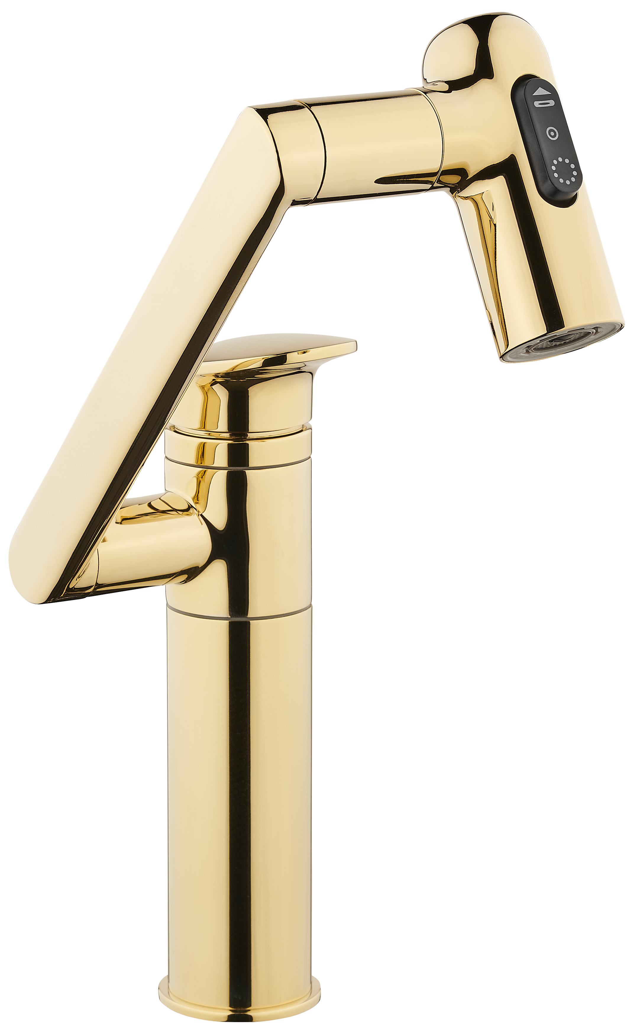 Bateria umywalkowa wysoka obrotowa złota LBL-28Z