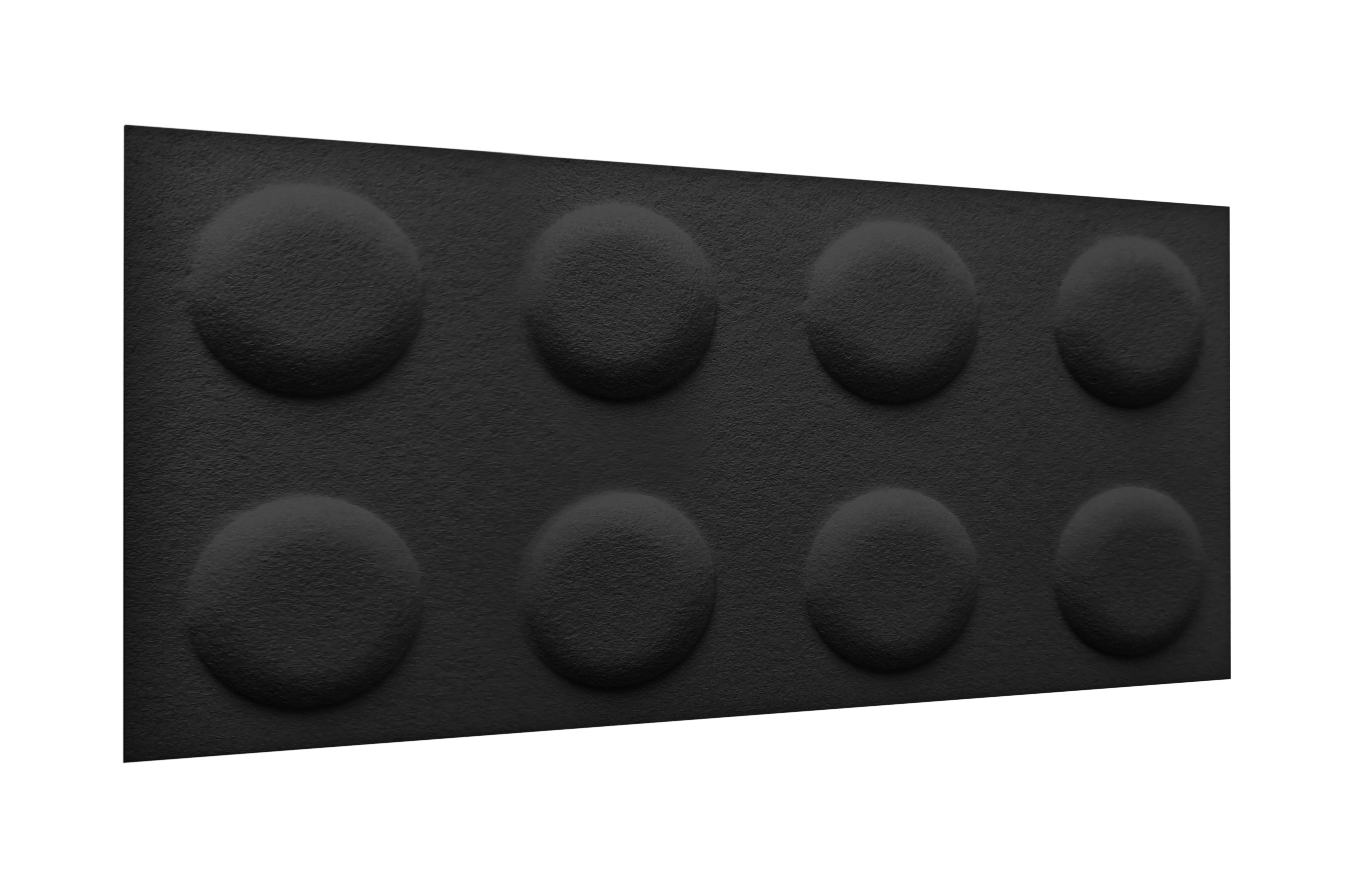 Panele ścienne 3D filcowe Klocek czarny 60x30 cm