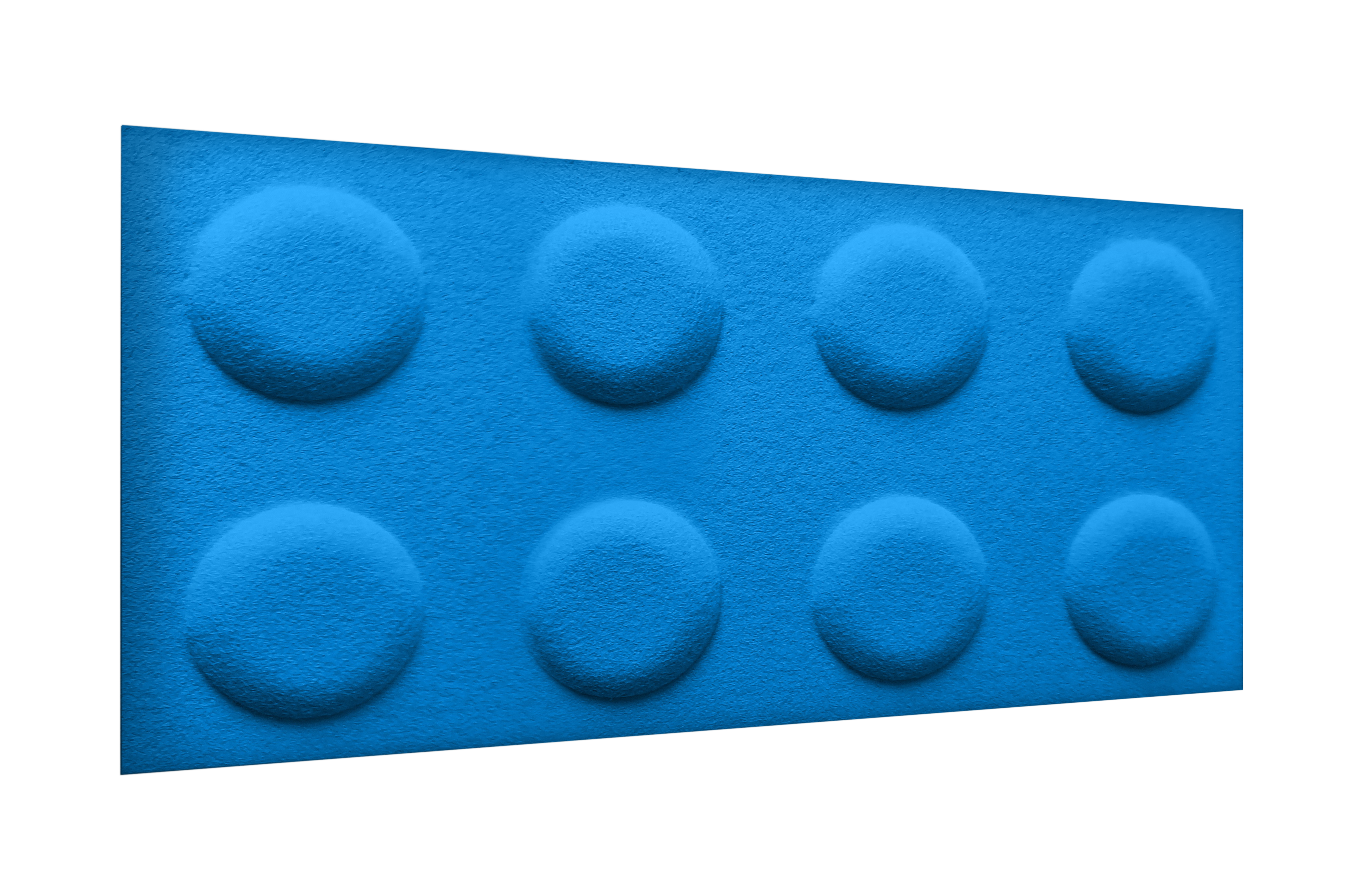 Panele ścienne 3D filcowe Klocek niebieski 60x30 cm