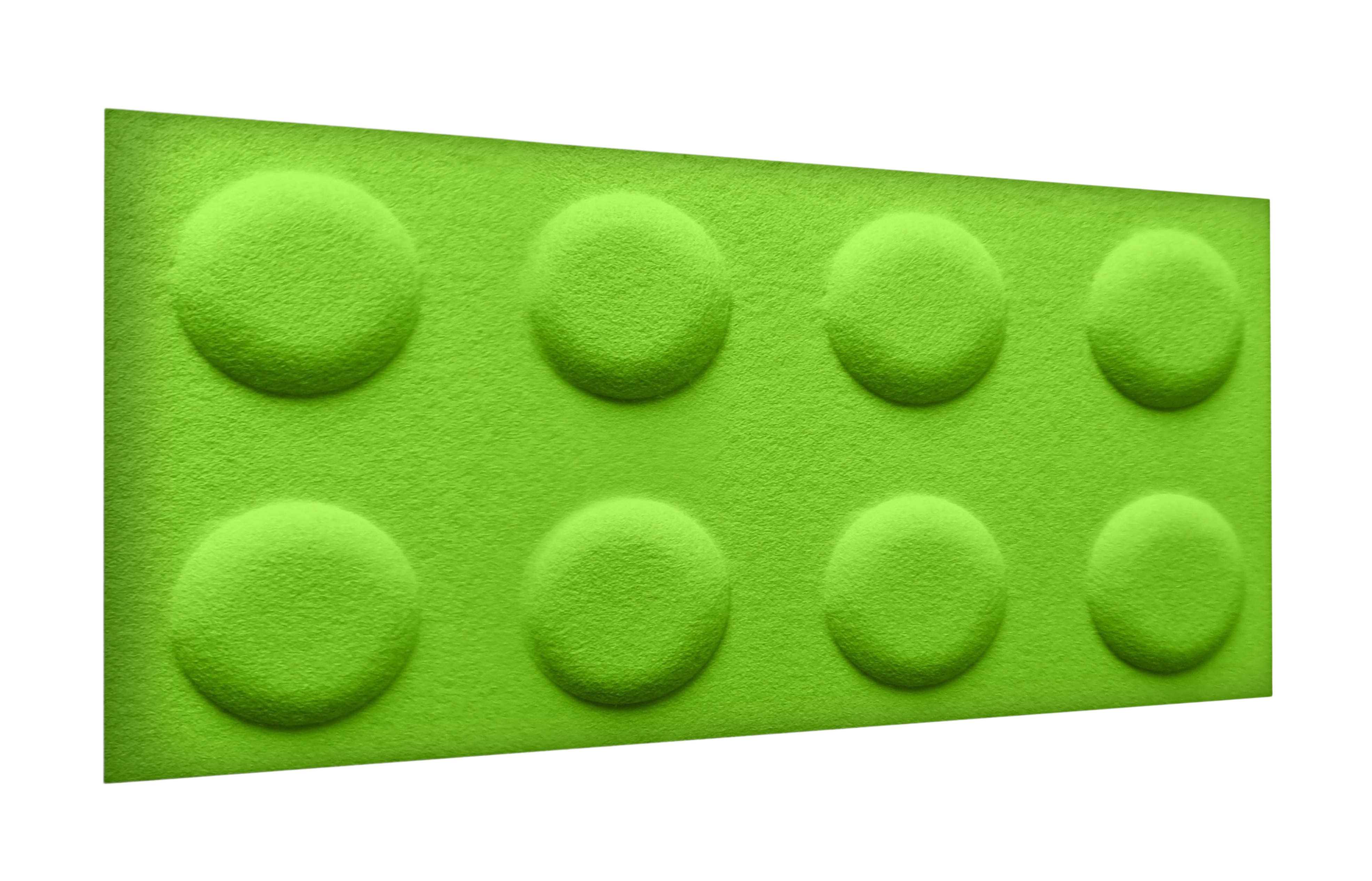 Panele ścienne 3D filcowe Klocek zielony 60x30 cm