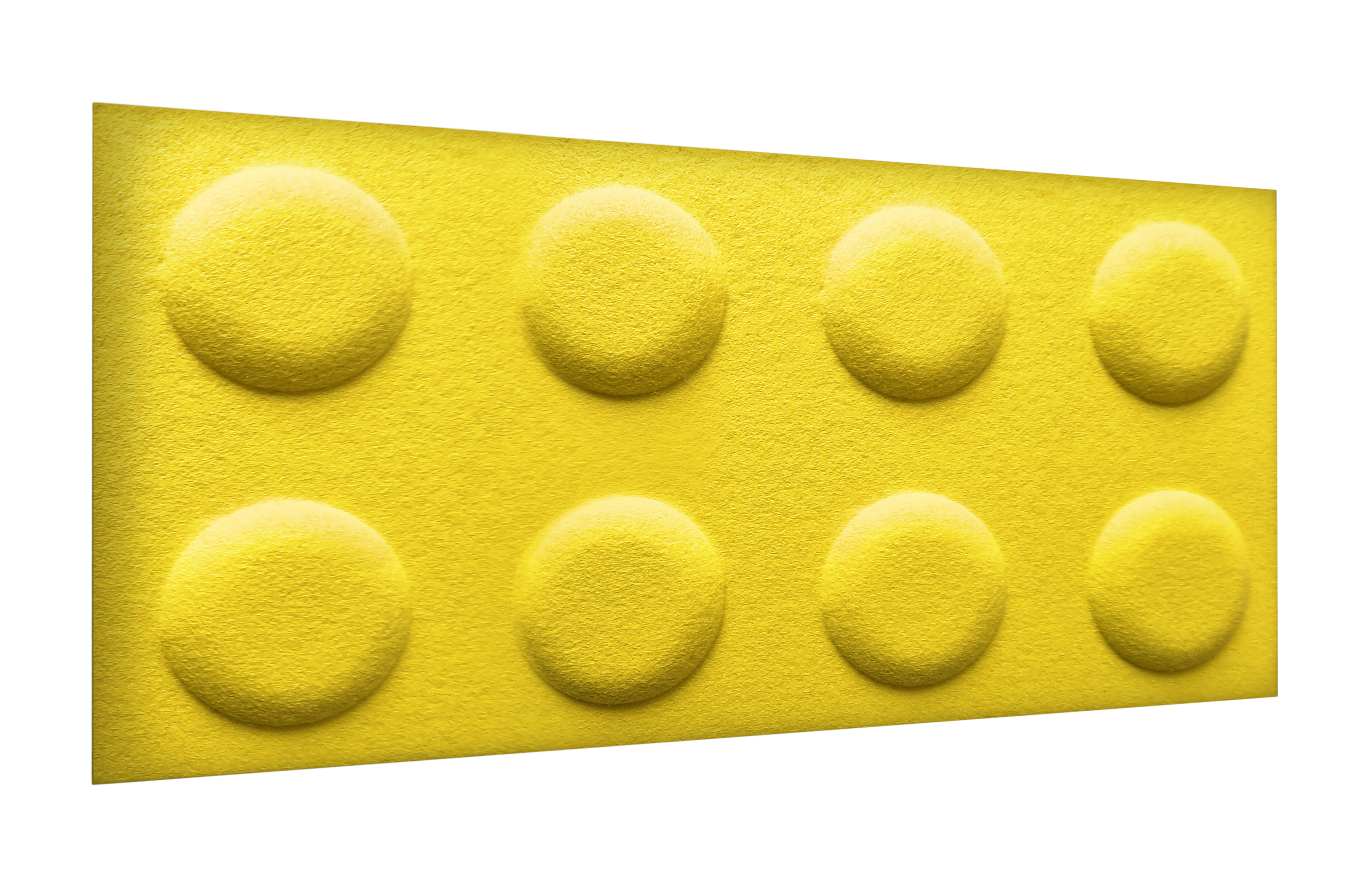 Panele ścienne 3D filcowe Klocek żółty 60x30 cm