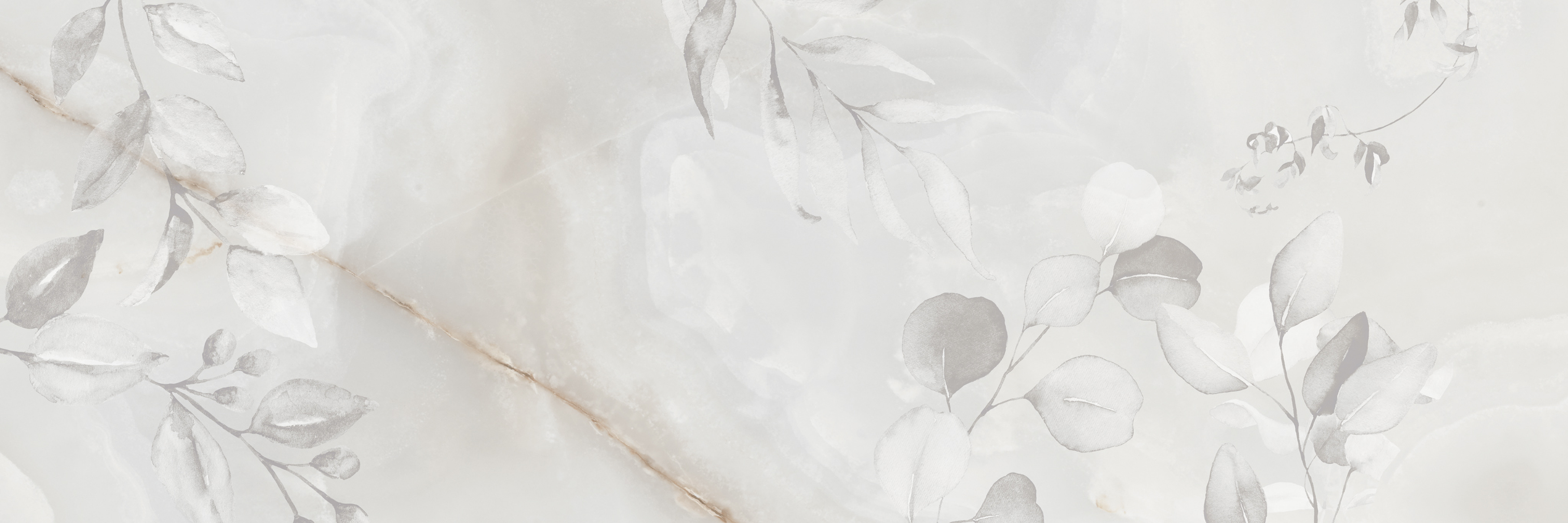 Glazura Quartz Floral Gris 30x90 Keros Ceramica