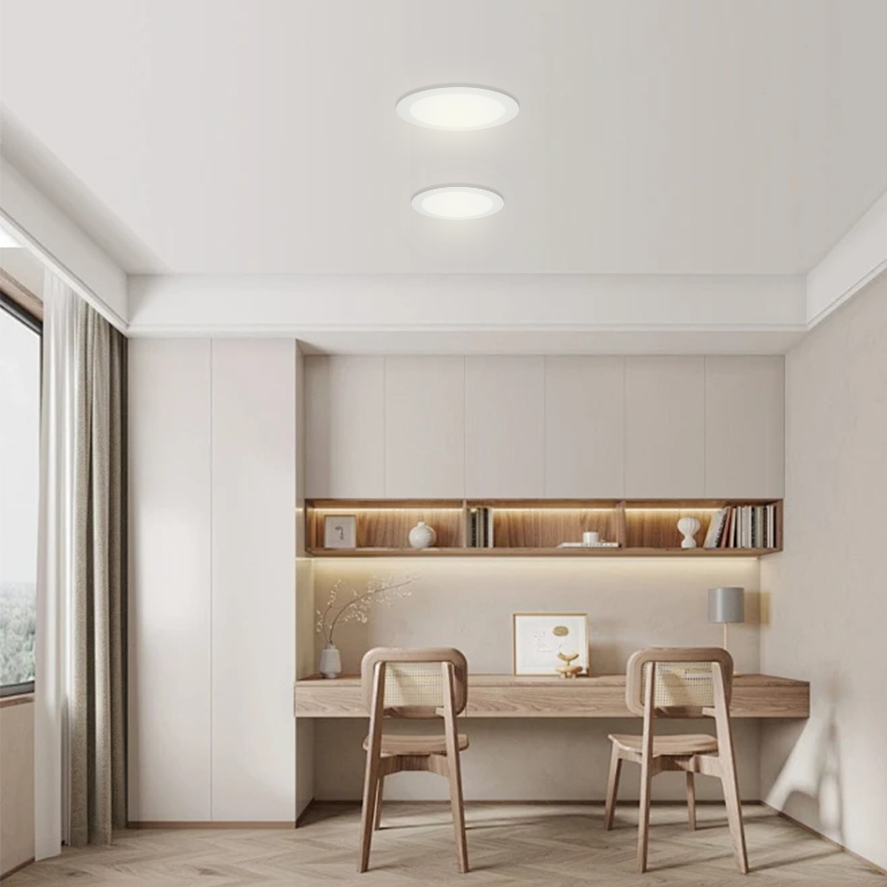Oprawa stropowa Extraflat 2 szt. 1850 lm 22.5 cm biała LED