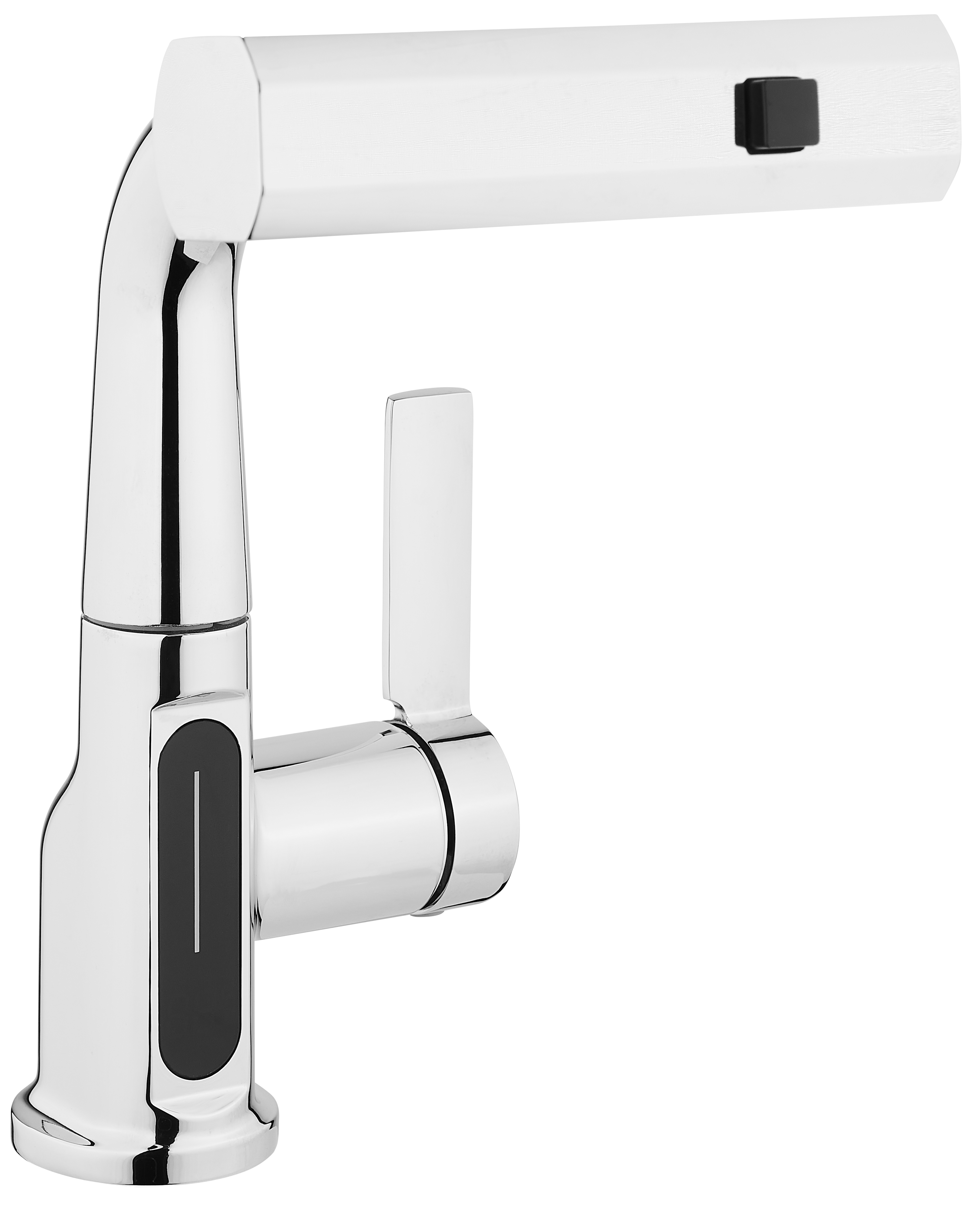 Bateria umywalkowa wysoka chrom 25 cm wyciągana wylewka wyświetlacz
