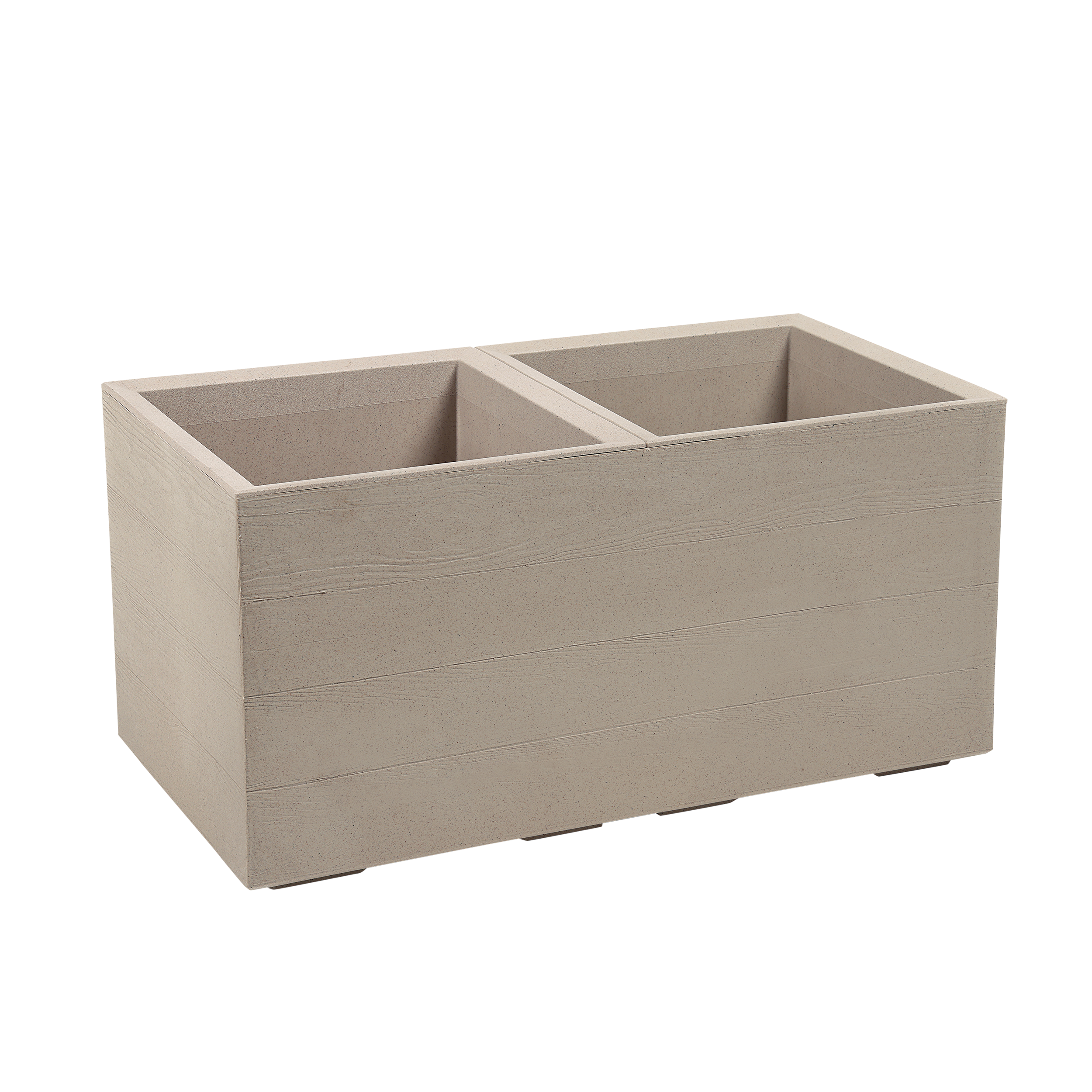 Donica plastikowa Karo Eco 78x39 cm beżowa Lamela