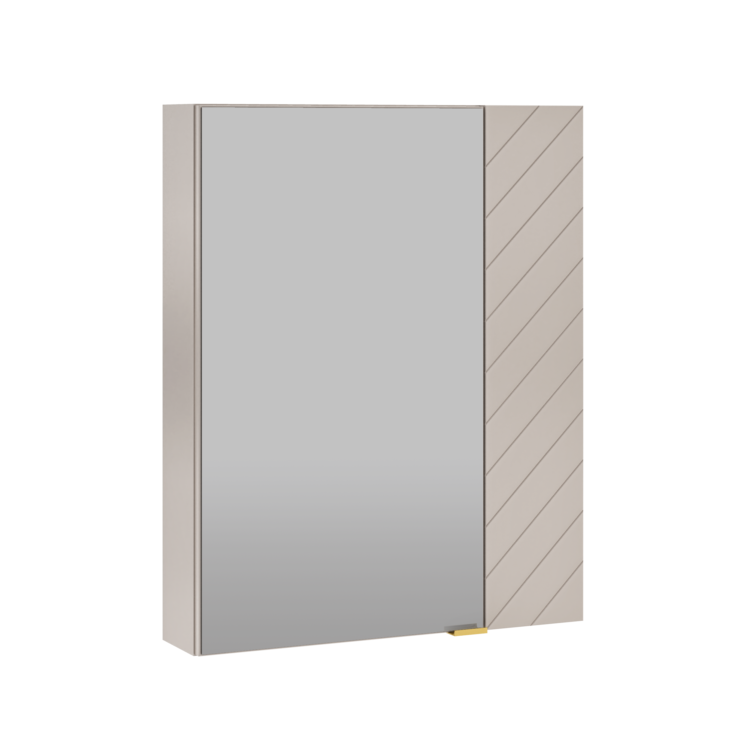 Szafka łazienkowa wisząca z lustrem Vixana 74.7x60x13.6cm kaszmirowa Mirano