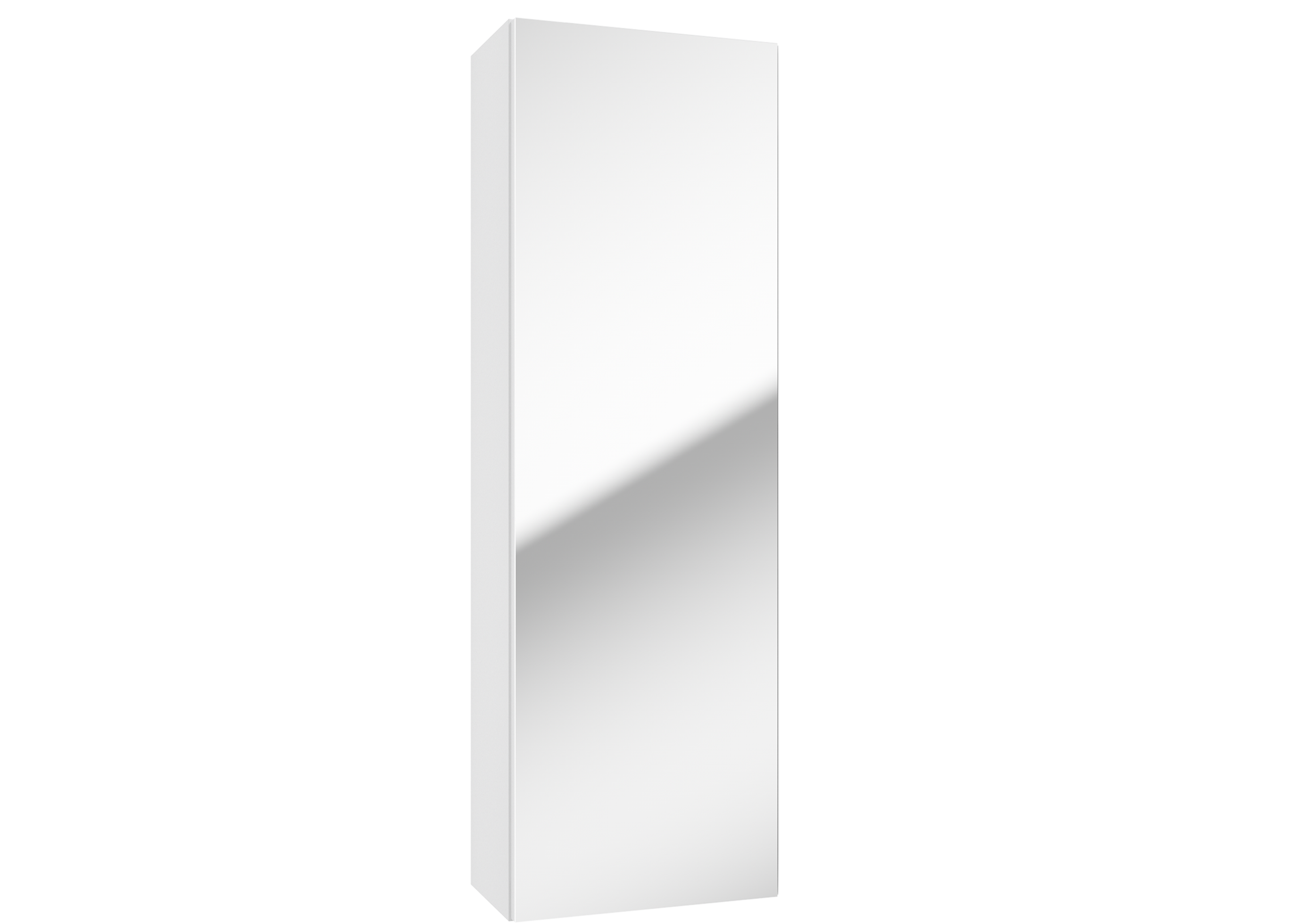 Szafka łazienkowa wisząca z lustrem 40x20x120 cm Duo biała połysk Defra