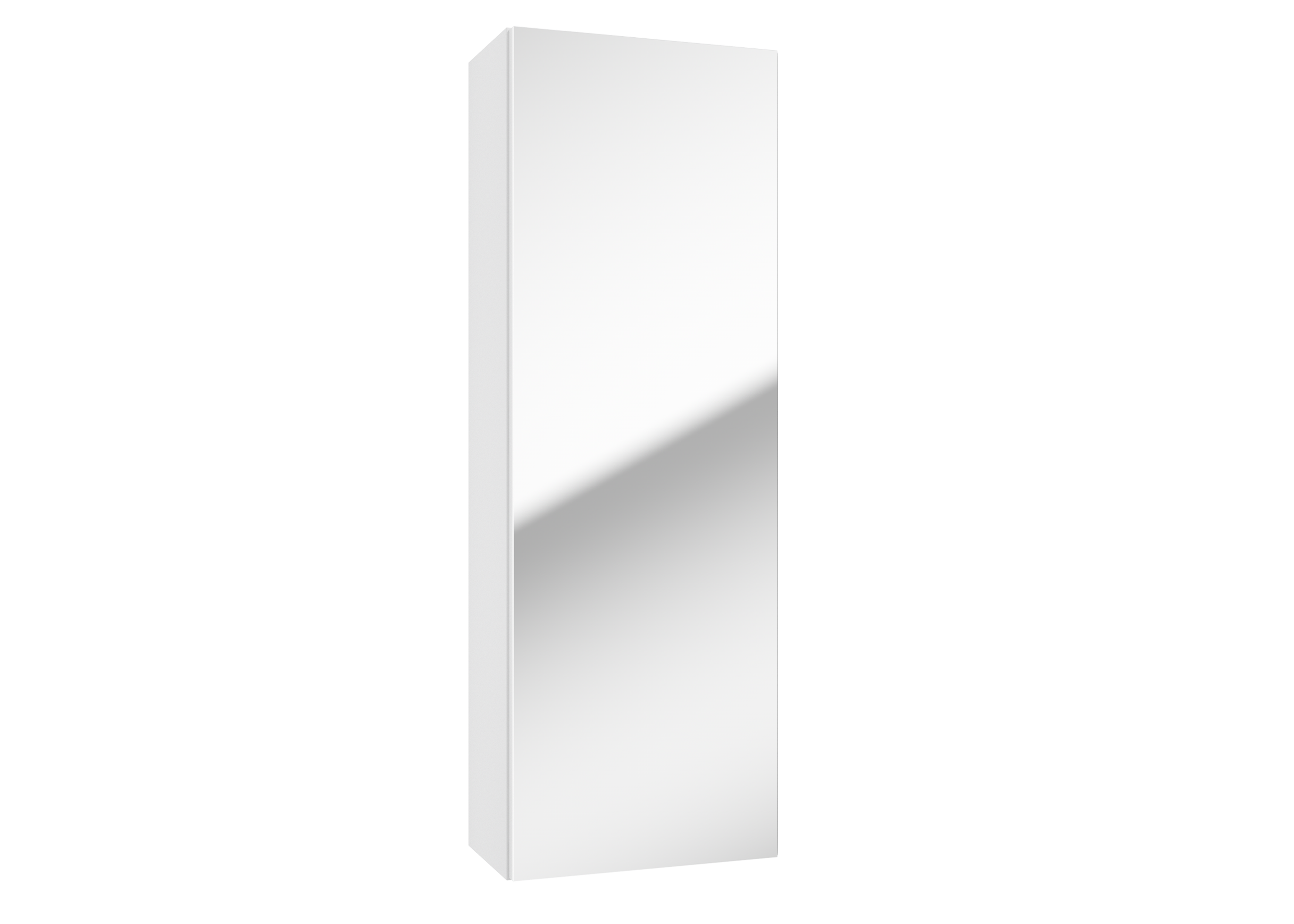 Szafka łazienkowa wisząca z lustrem 30x20x90 cm Duo biała połysk Defra