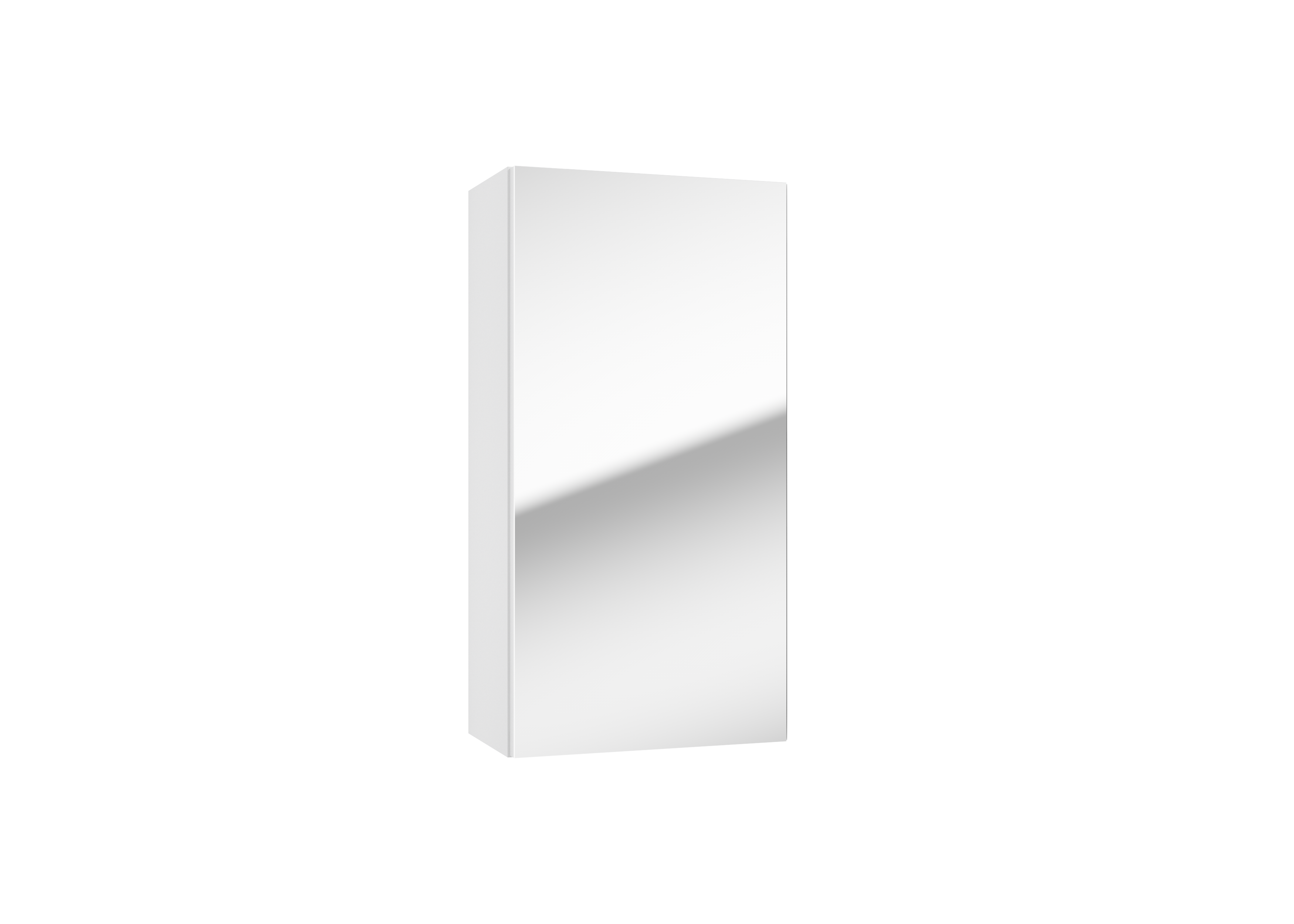 Szafka łazienkowa wisząca z lustrem 30x20x60 cm Duo biała połysk Defra