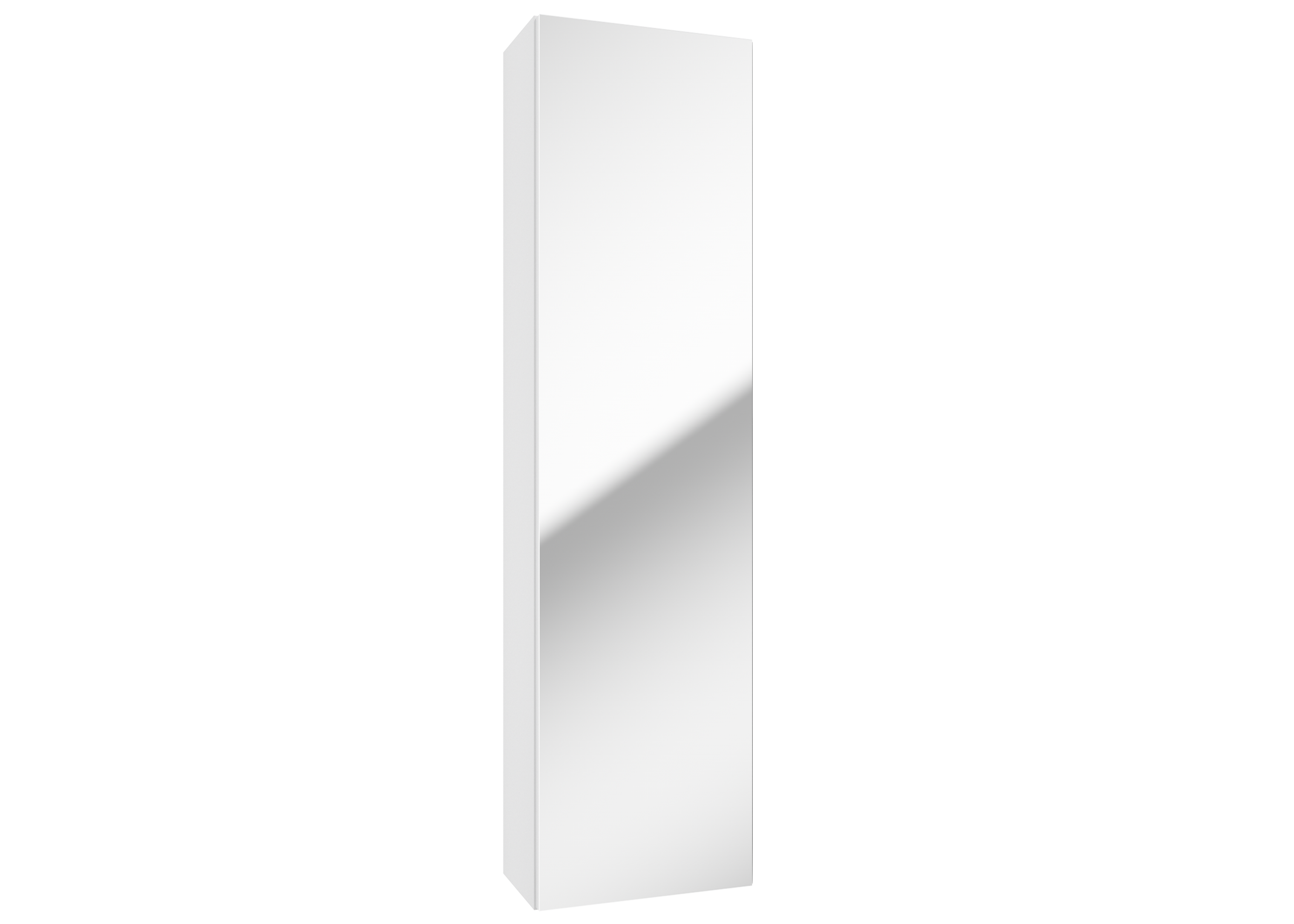 Szafka łazienkowa wisząca z lustrem 30x20x120 cm Duo biała połysk Defra