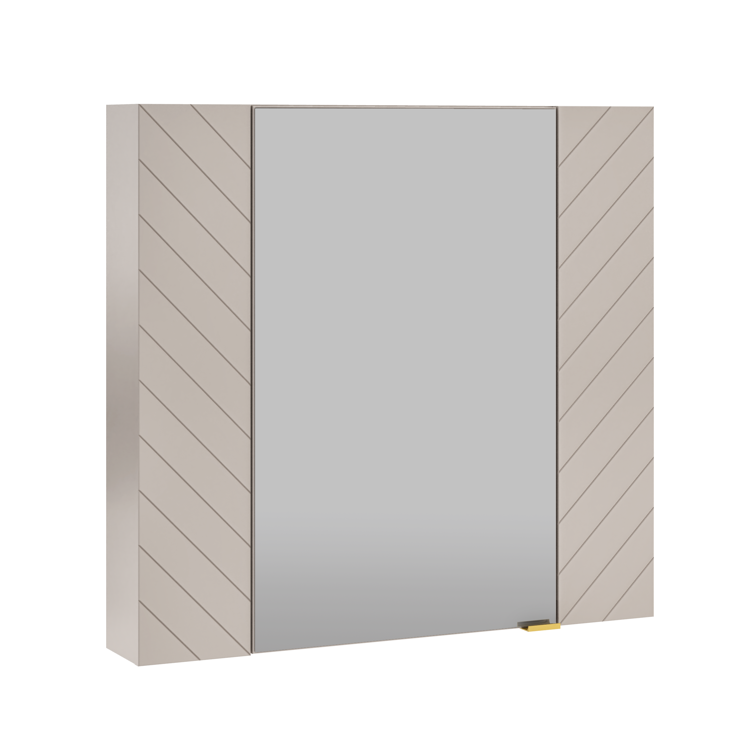 Szafka łazienkowa wisząca z lustrem Vixana 80x13.6x74.7cm kaszmirowa Mirano