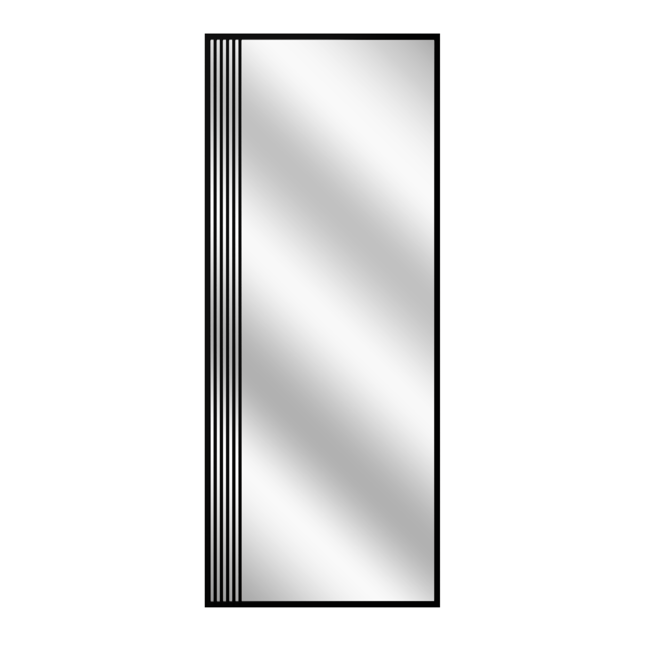 Lustro Loft Luke Lamele czarne 60 x 150 cm
