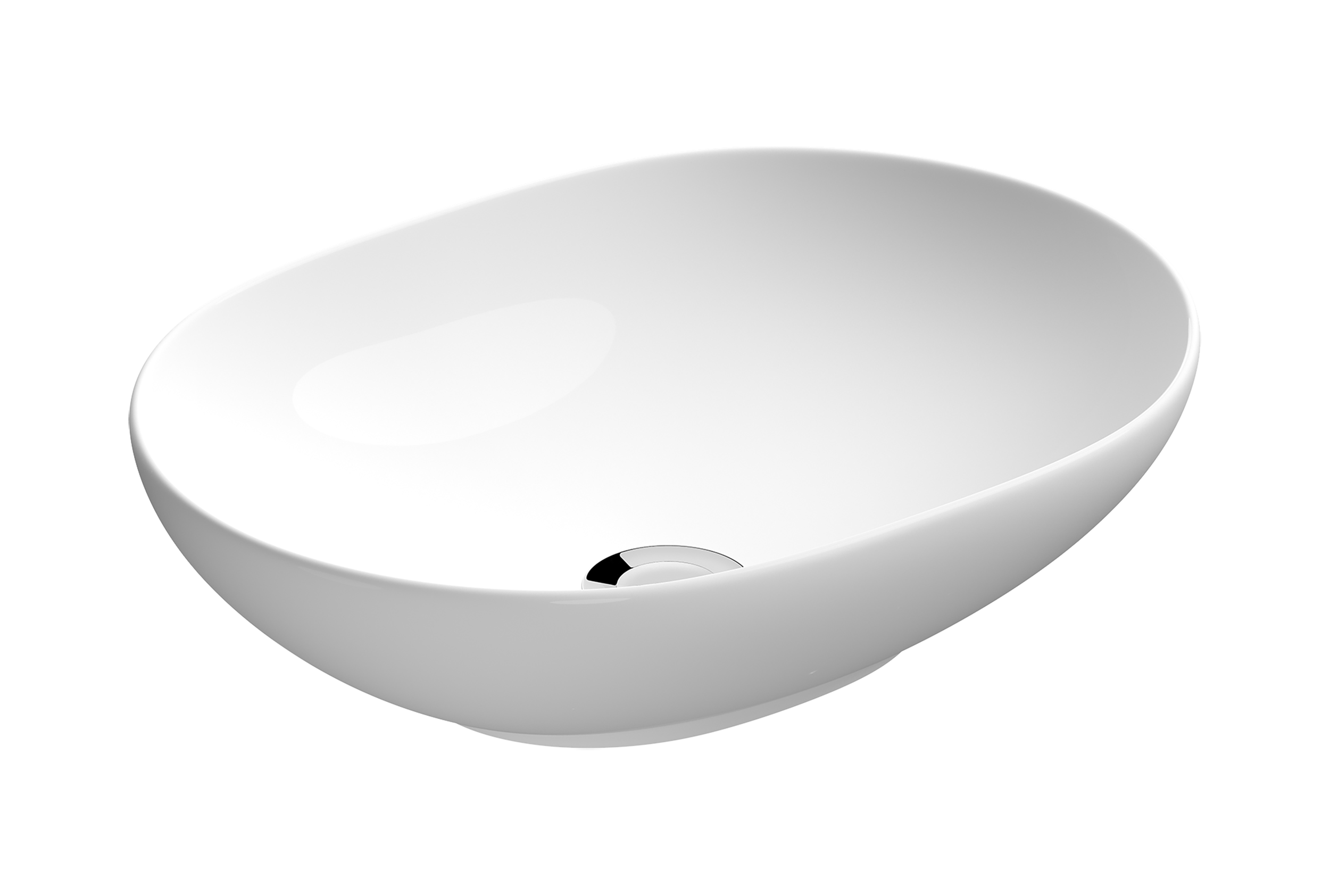 Umywalka nablatowa Savio owalna 50x38x13,5 cm biała Mito