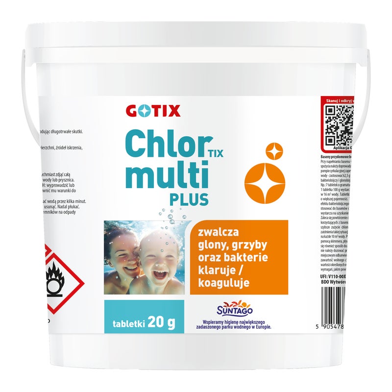 Tabletki multifunkcyjne do basenu 20g 3kg ChlorTix Multi Plus Gotix