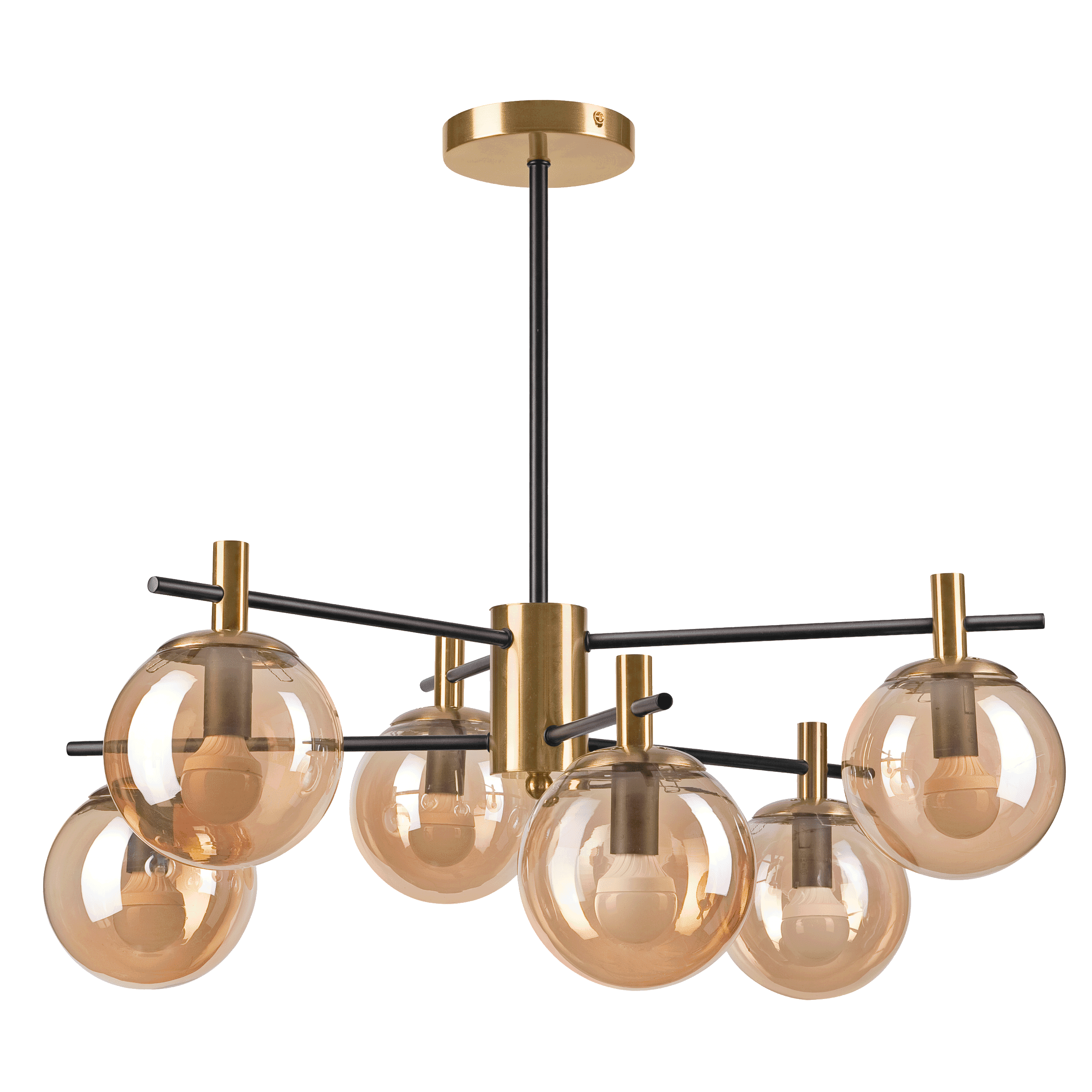 Lampa wisząca Lilou złota 6 x E14 Lamkur