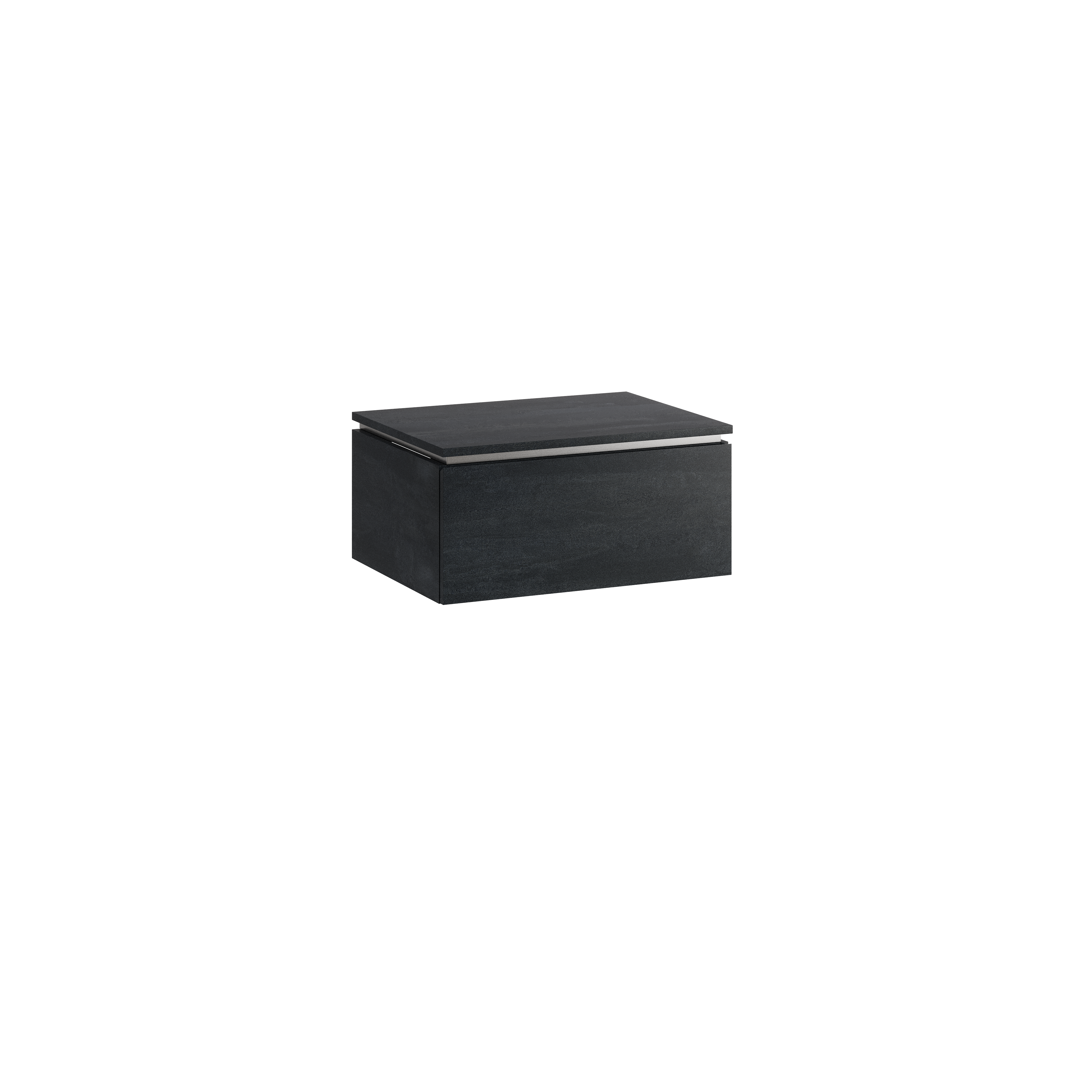 Szafka pod umywalkę wisząca Letto 60x45.1x28.6 cm czarny beton Szynaka-Meble