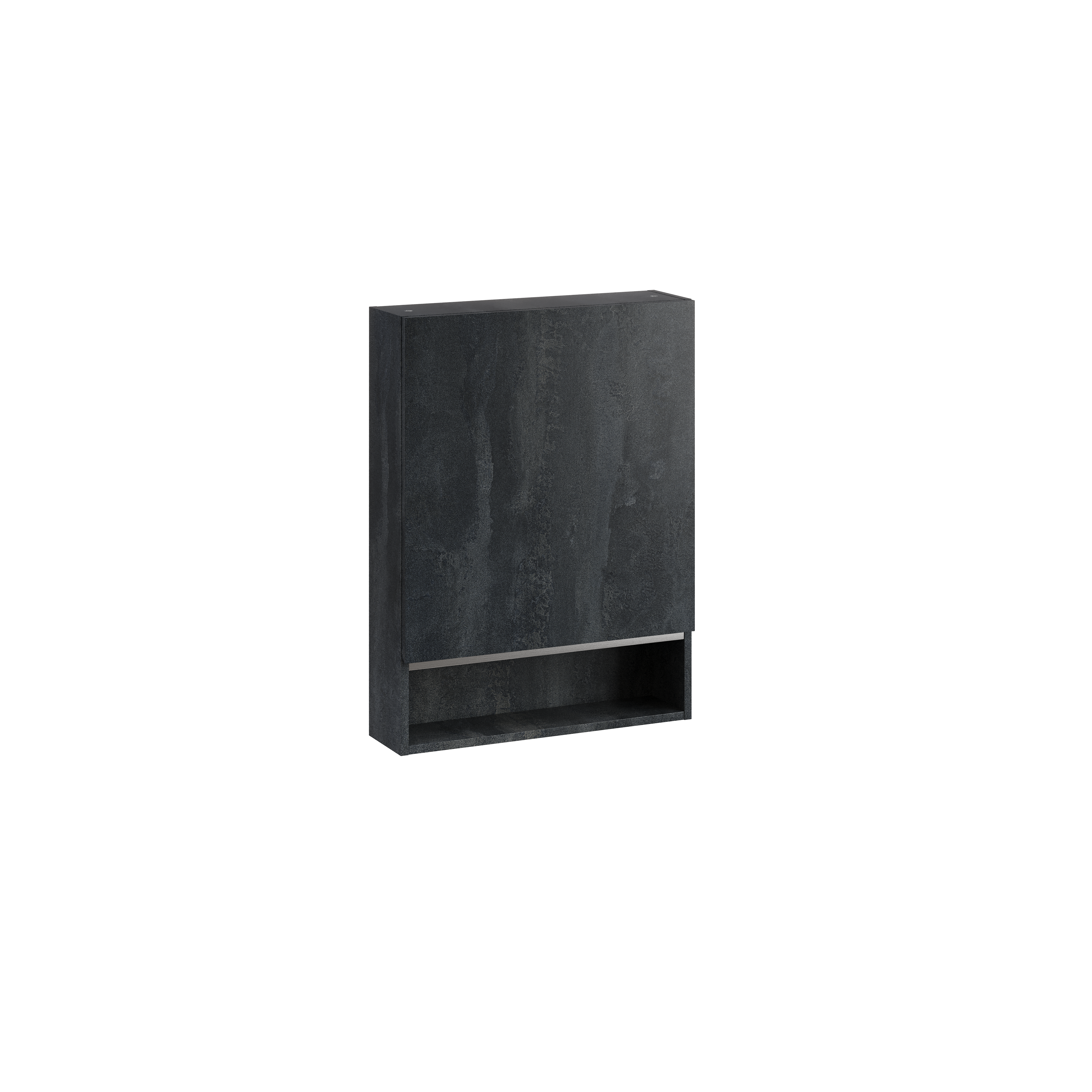 Szafka łazienkowa wisząca Letto 60x17x80 cm czarny beton Szynaka-Meble