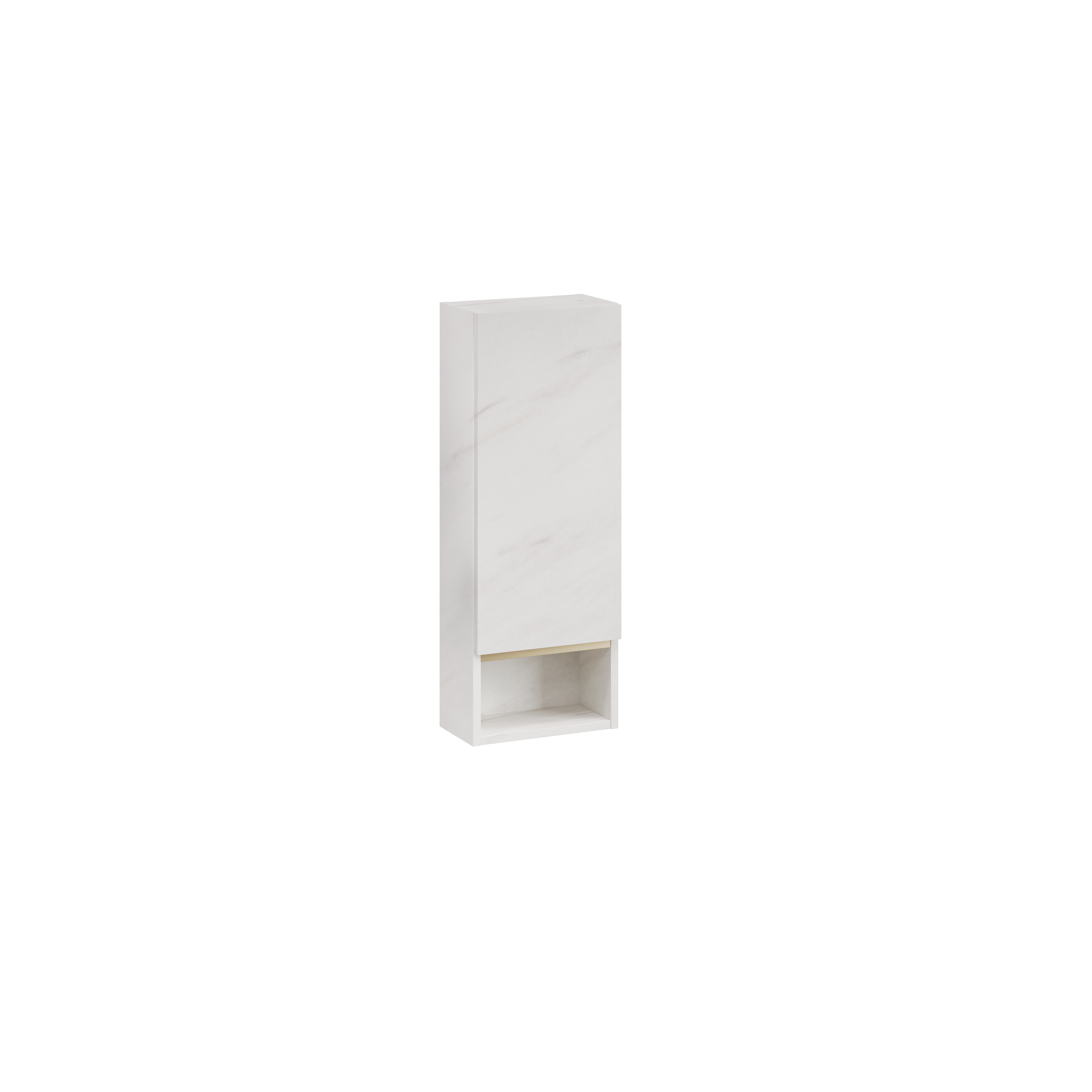 Szafka łazienkowa wisząca Letto 30x17x80 cm biały marmur Szynaka-Meble