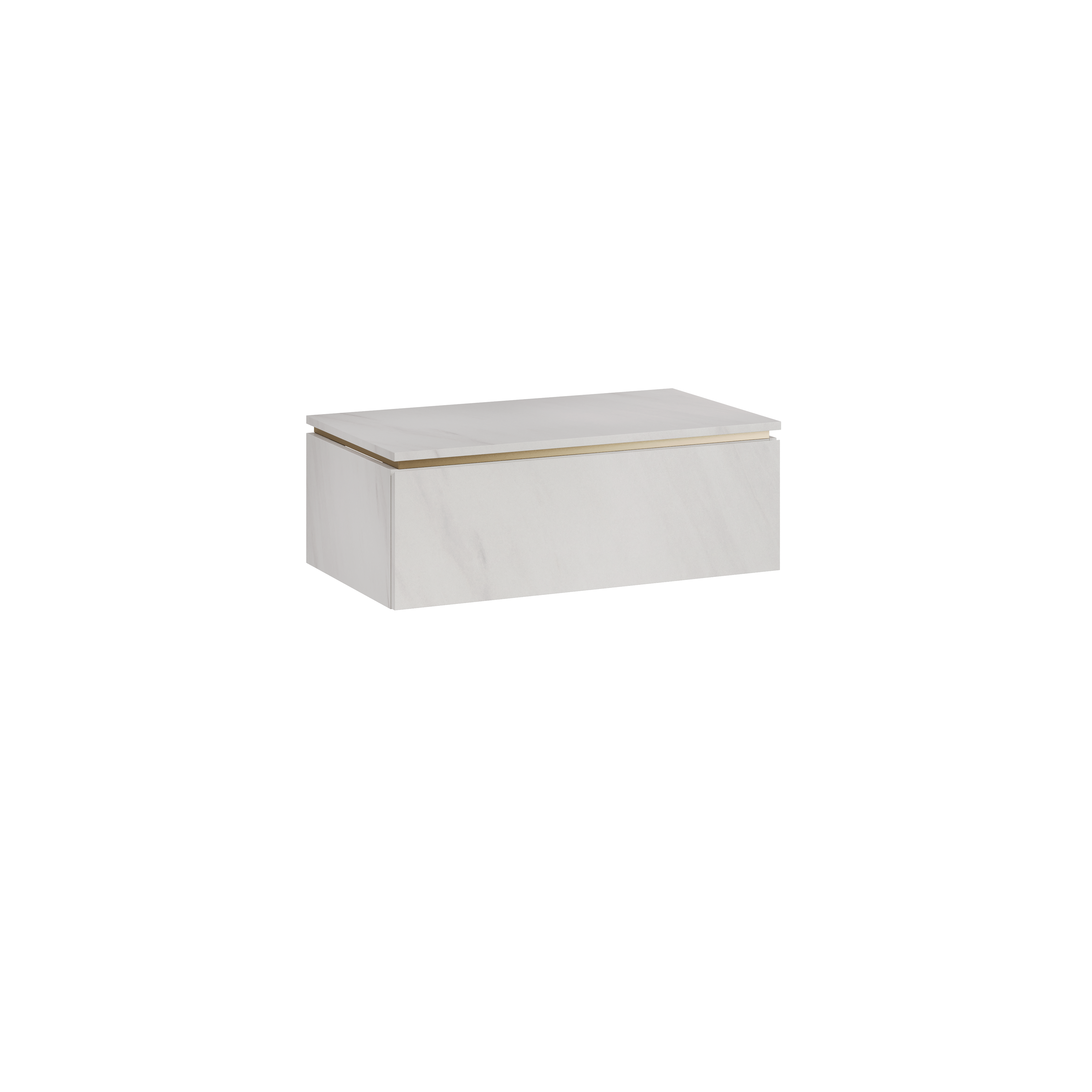 Szafka pod umywalkę wisząca Letto 80x45.1x28.6 cm biały marmur Szynaka-Meble
