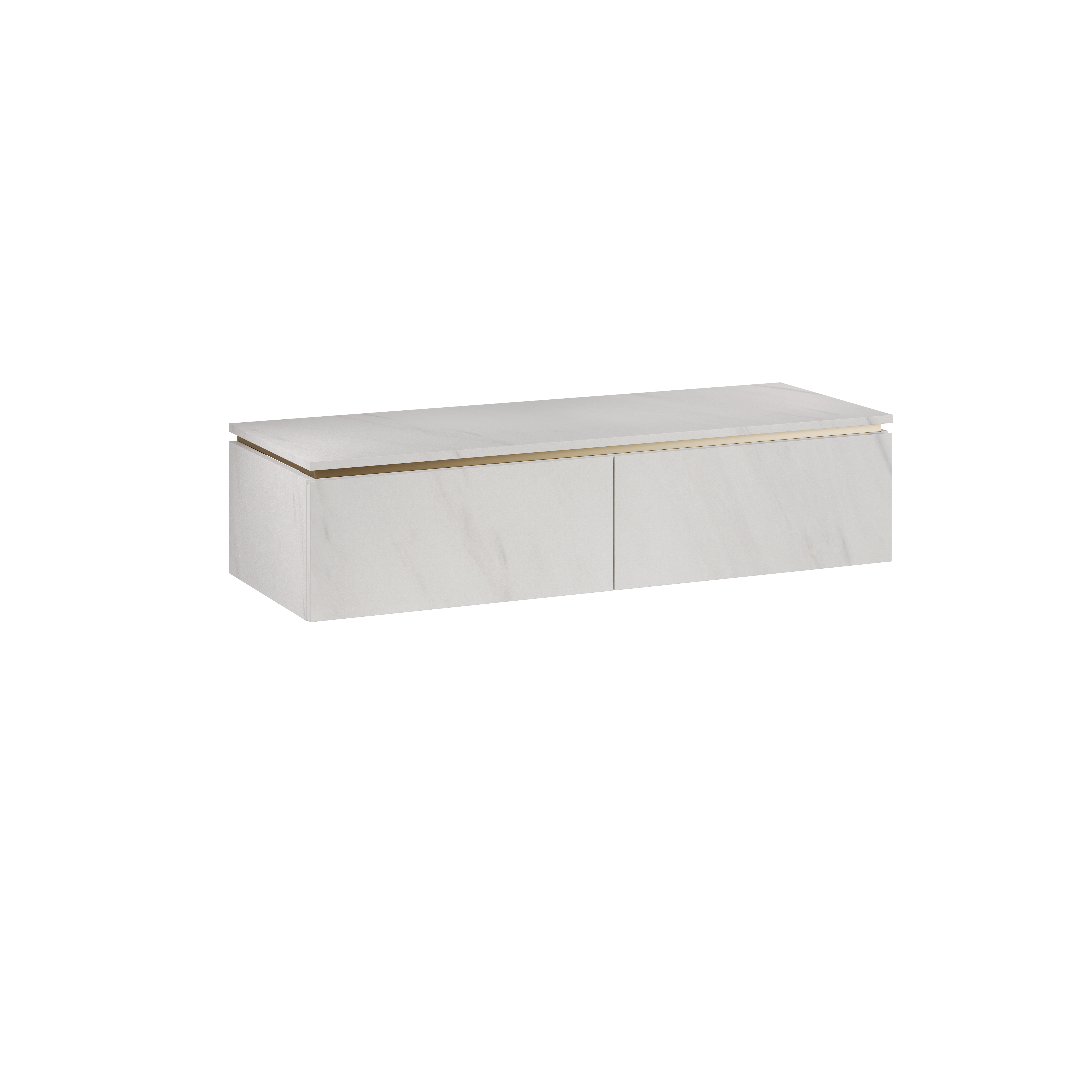 Szafka pod umywalkę wisząca Letto 120x45.1x28.6 cm biały marmur Szynaka-Meble