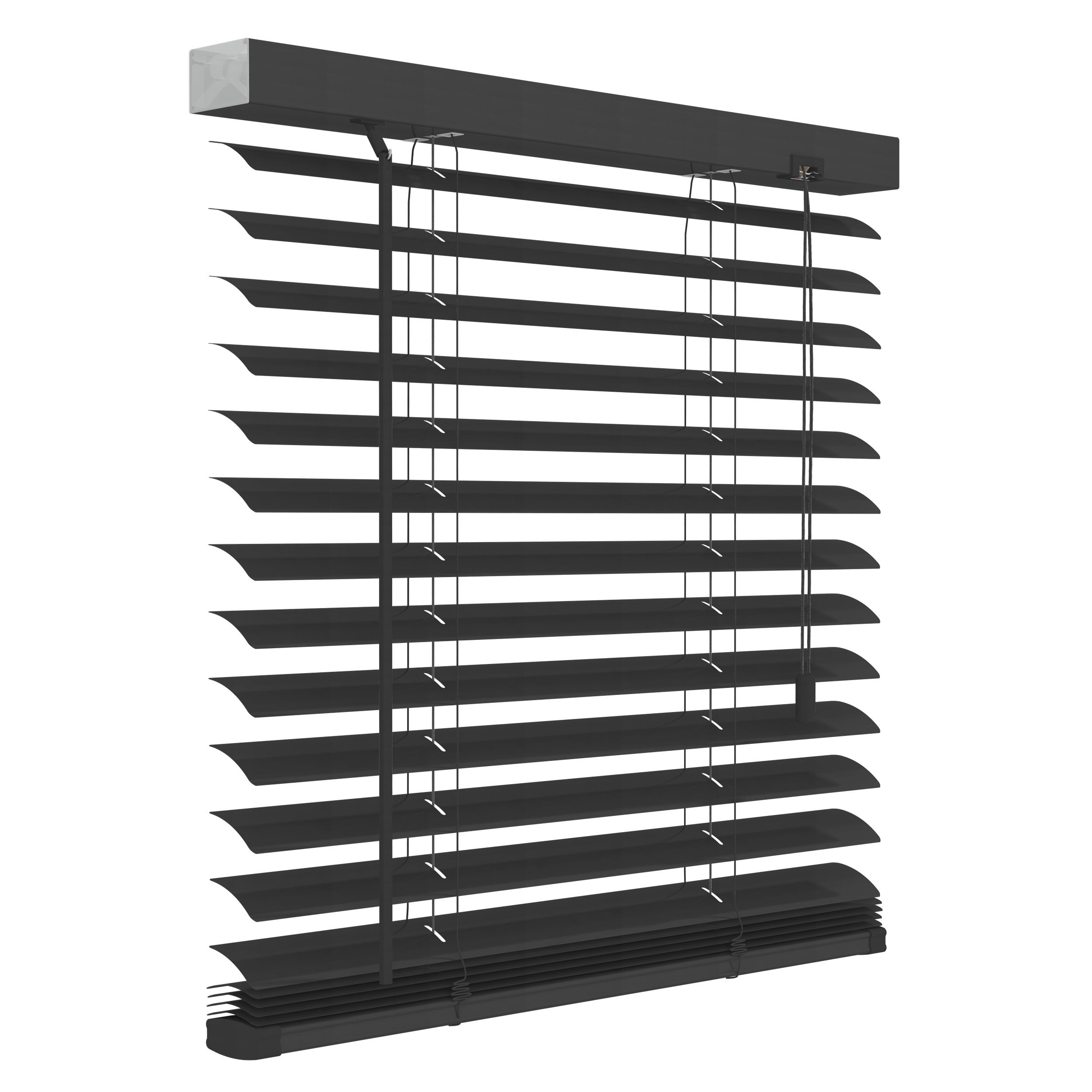 Żaluzja aluminiowa 60 x 180 cm czarna 50 mm