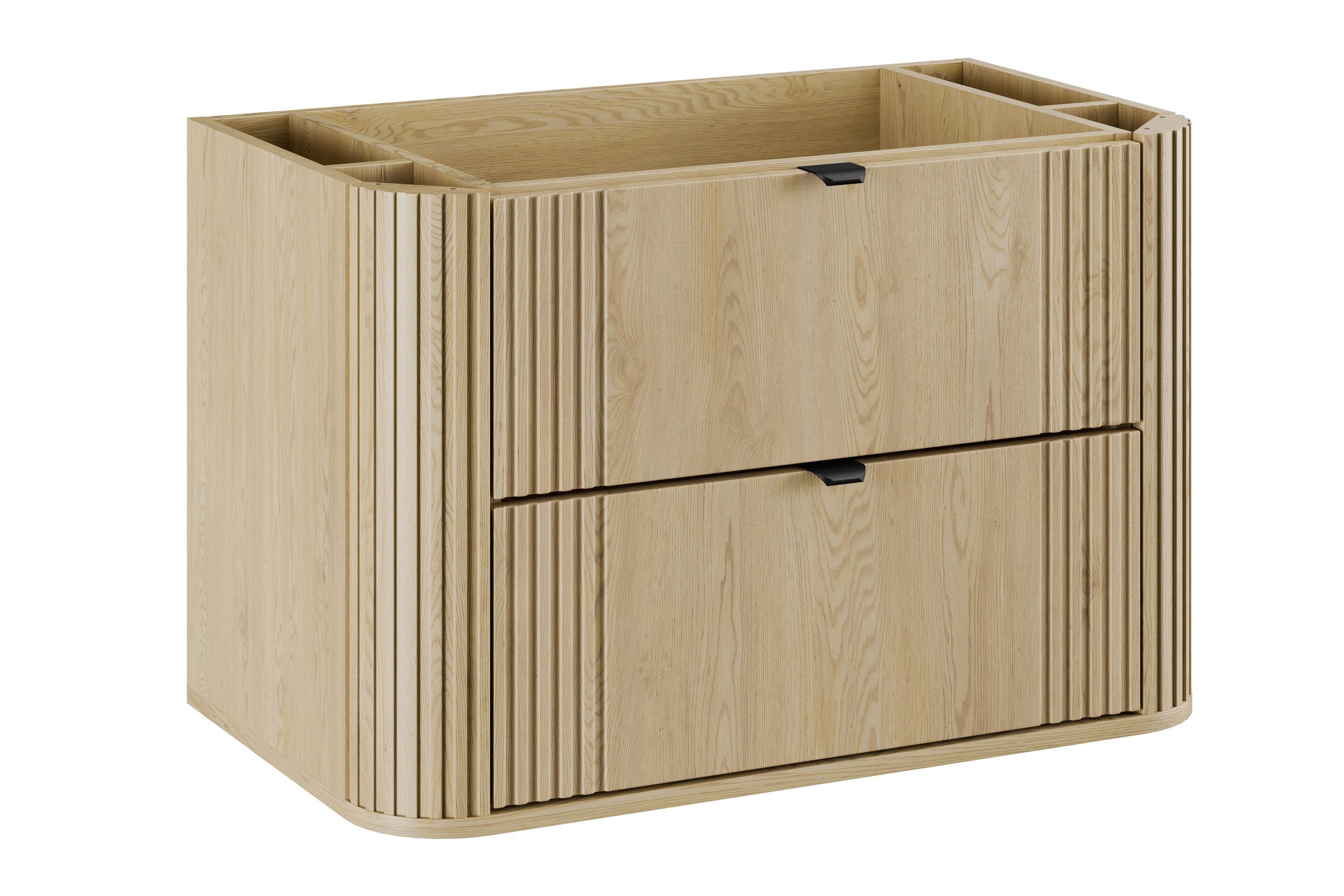 Szafka pod umywalkę wisząca Ovalia 80x45.8x52 cm Dąb Cremona Comad
