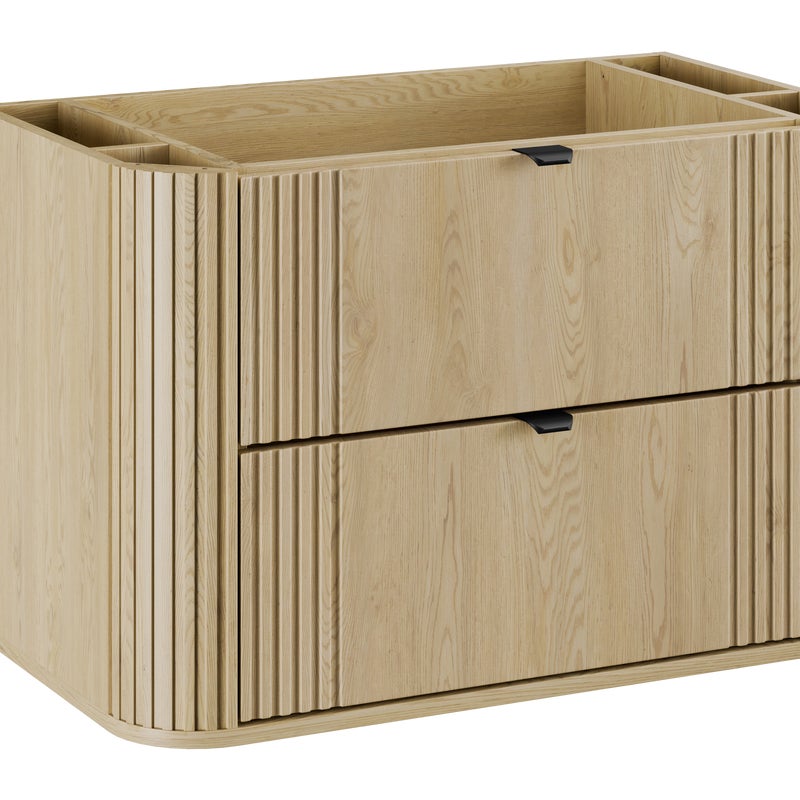 Szafka pod umywalkę wisząca Ovalia 80x45.8x52 cm Dąb Cremona Comad