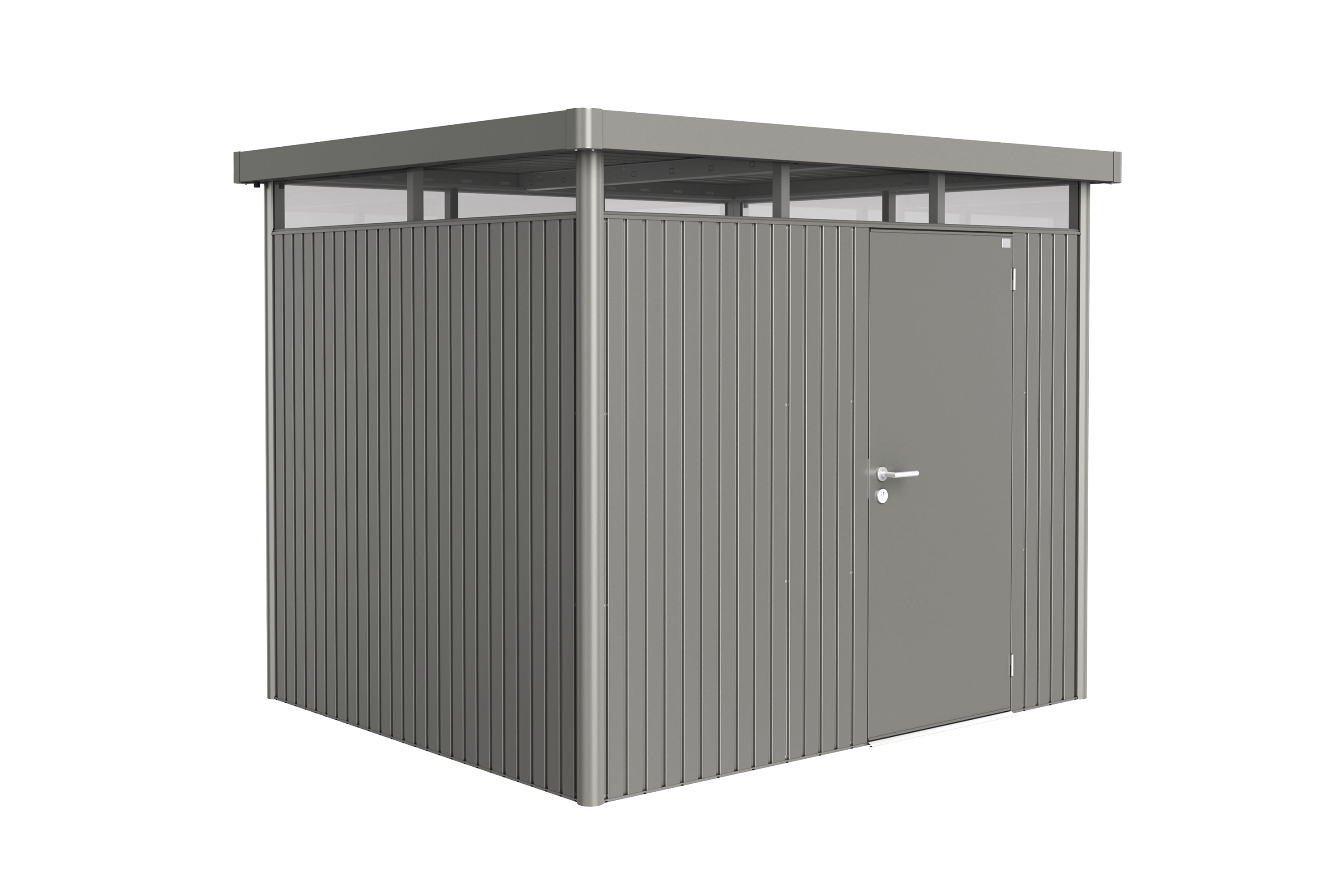 Domek narzędziowy metalowy Highline H3 pojedyncze drzwi 5,34 m2 szary Biohort