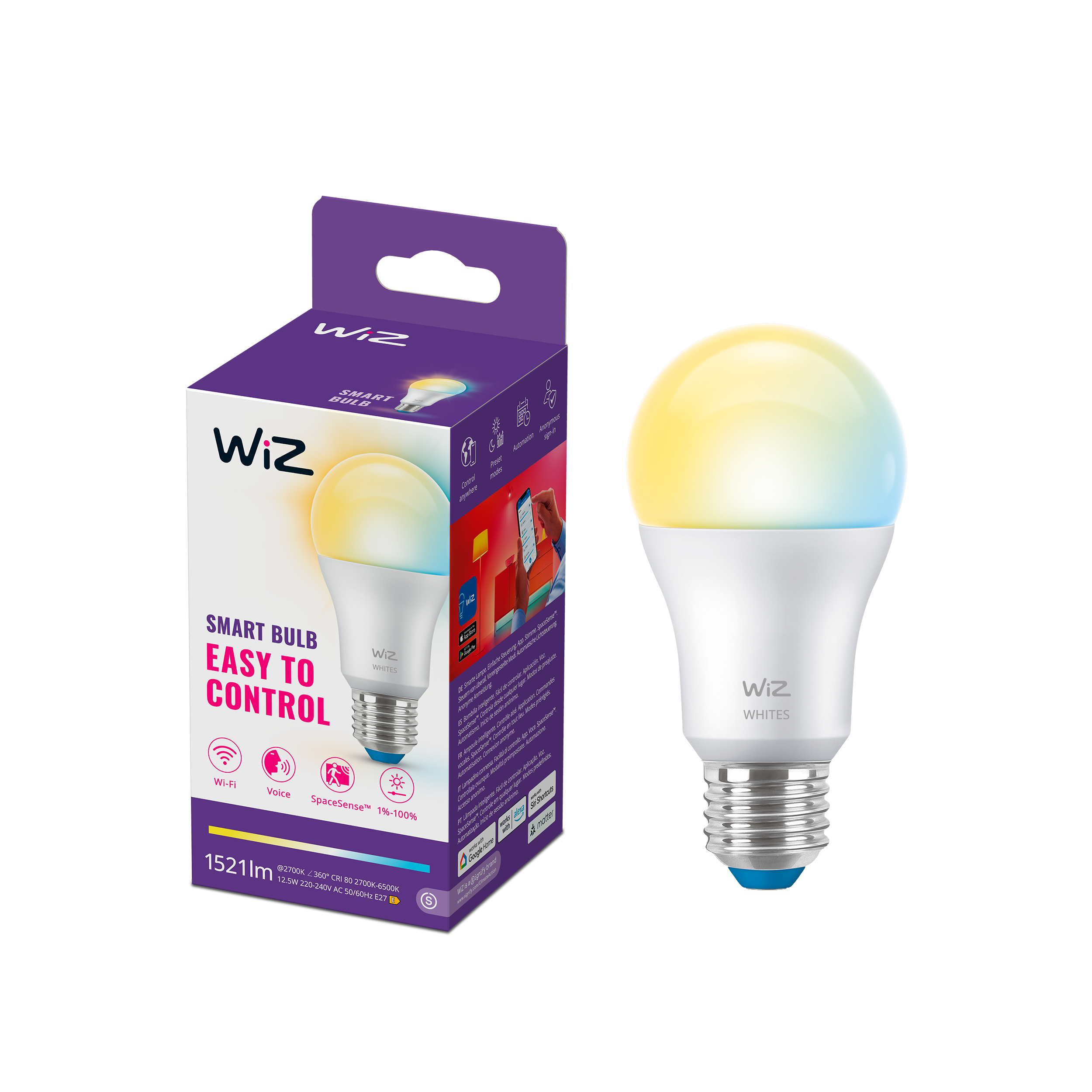 Żarówka Smart E27 12.5 W 1521 lm WiZ