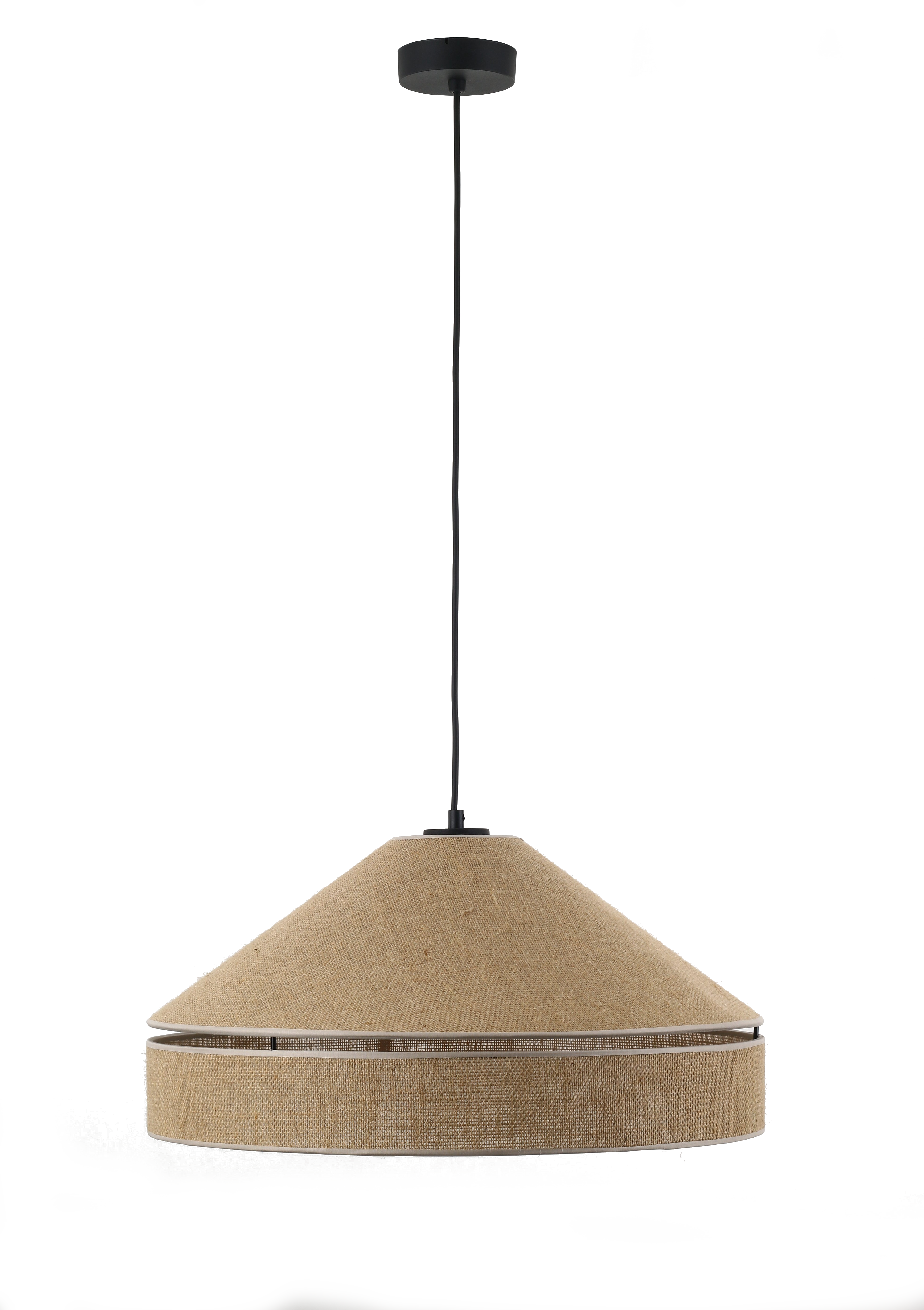Lampa wisząca Eliss 1xE27 50 cm Juta Natura TK LIGHTING