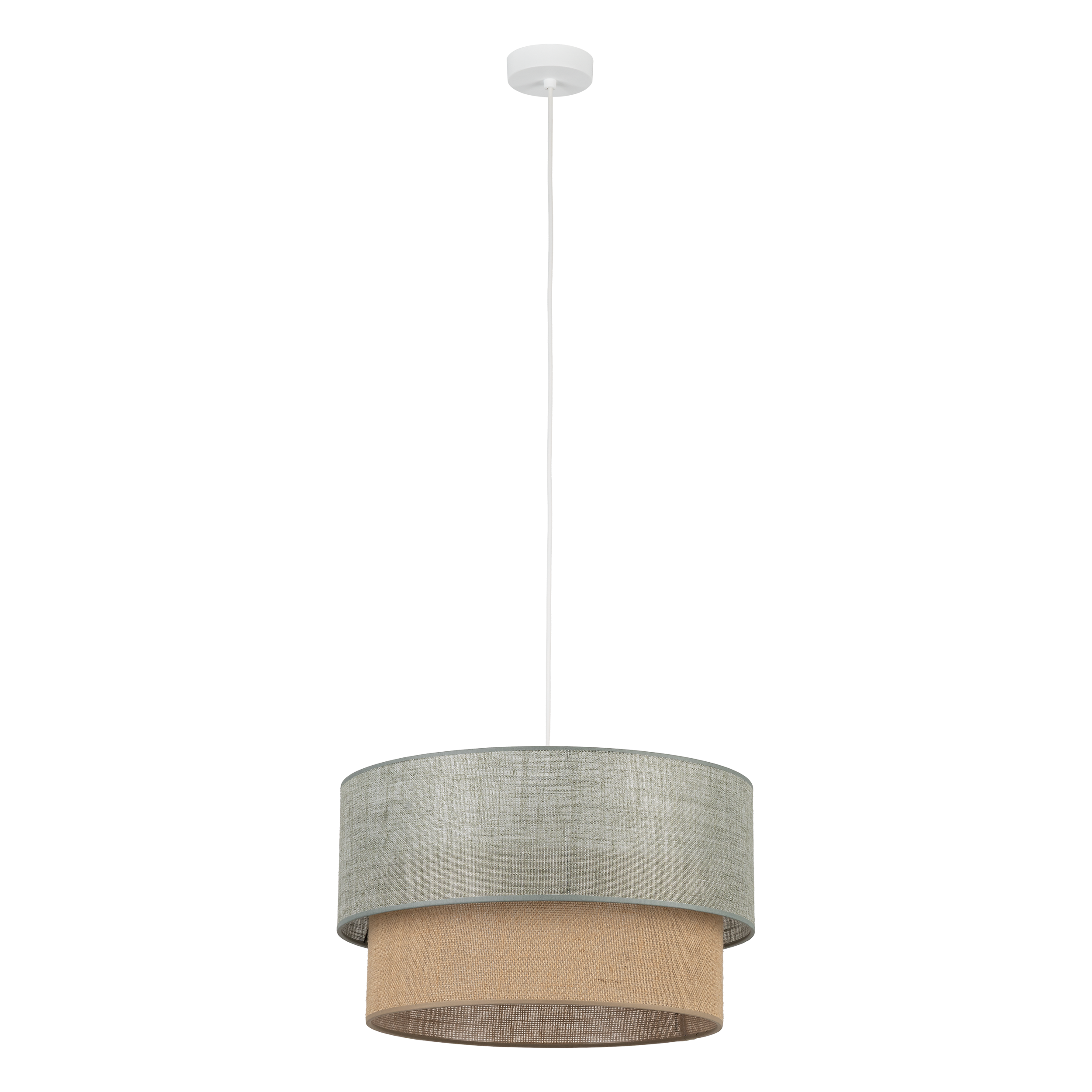 Lampa wisząca Duo 1xE27 45 cm zielono-beżowa TK LIGHTING
