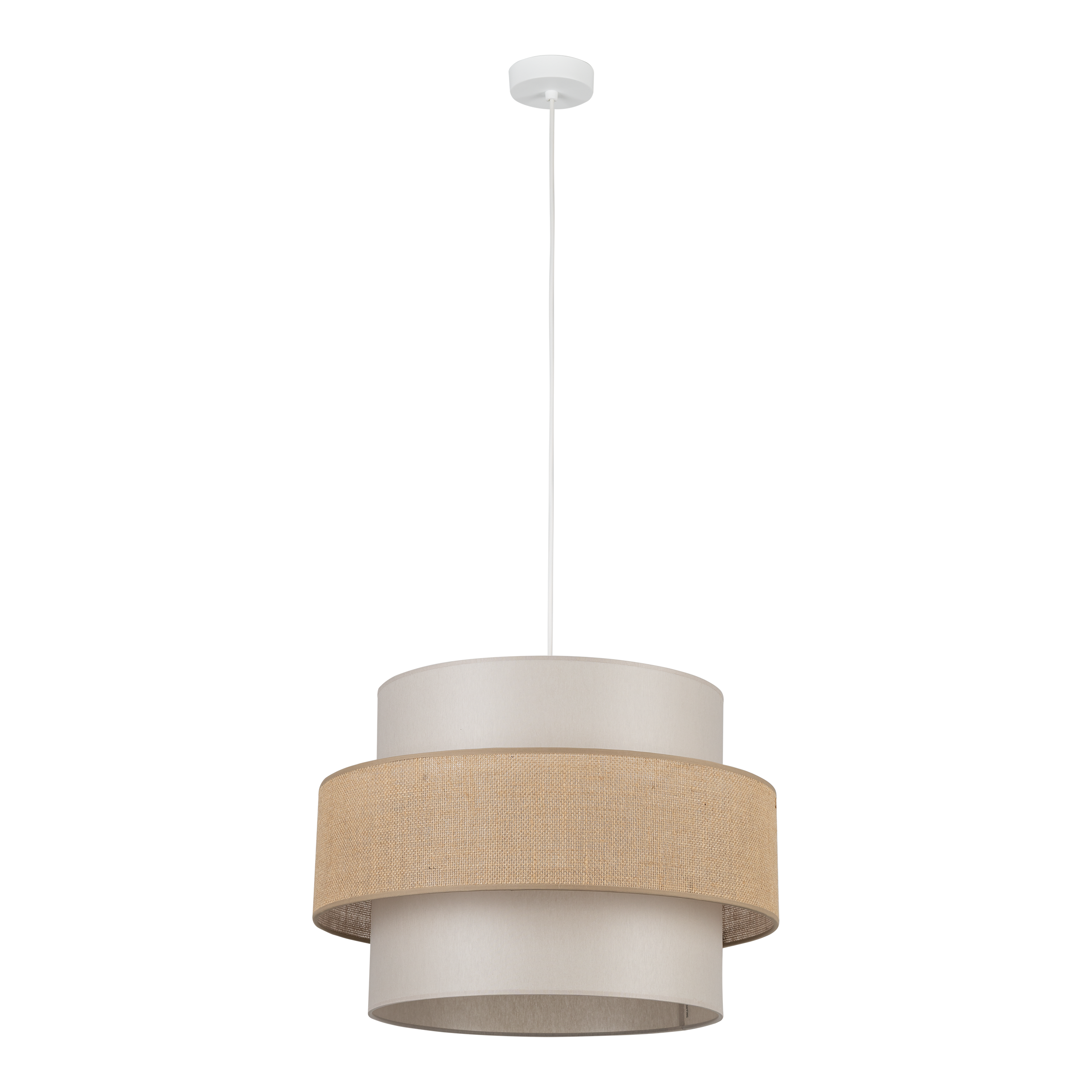 Lampa wisząca Calisto 1xE27 50 cm beżowa TK LIGHTING