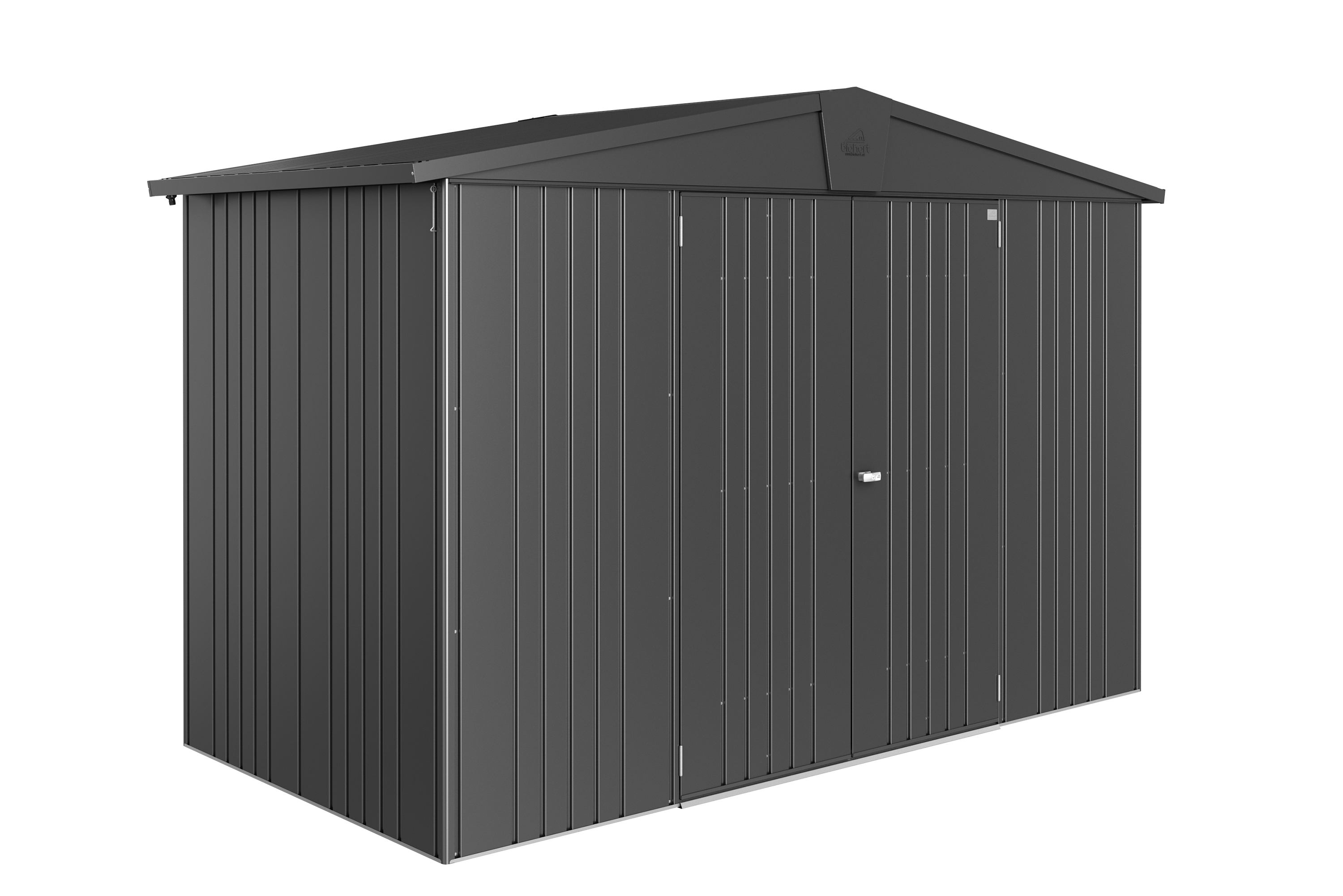 Domek narzędziowy metalowy Europa 4A podwójne drzwi 4,41 m2 ciemny szary Biohort