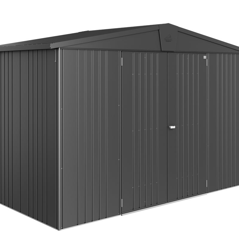 Domek narzędziowy metalowy Europa 4A podwójne drzwi 4,41 m2 ciemny szary Biohort