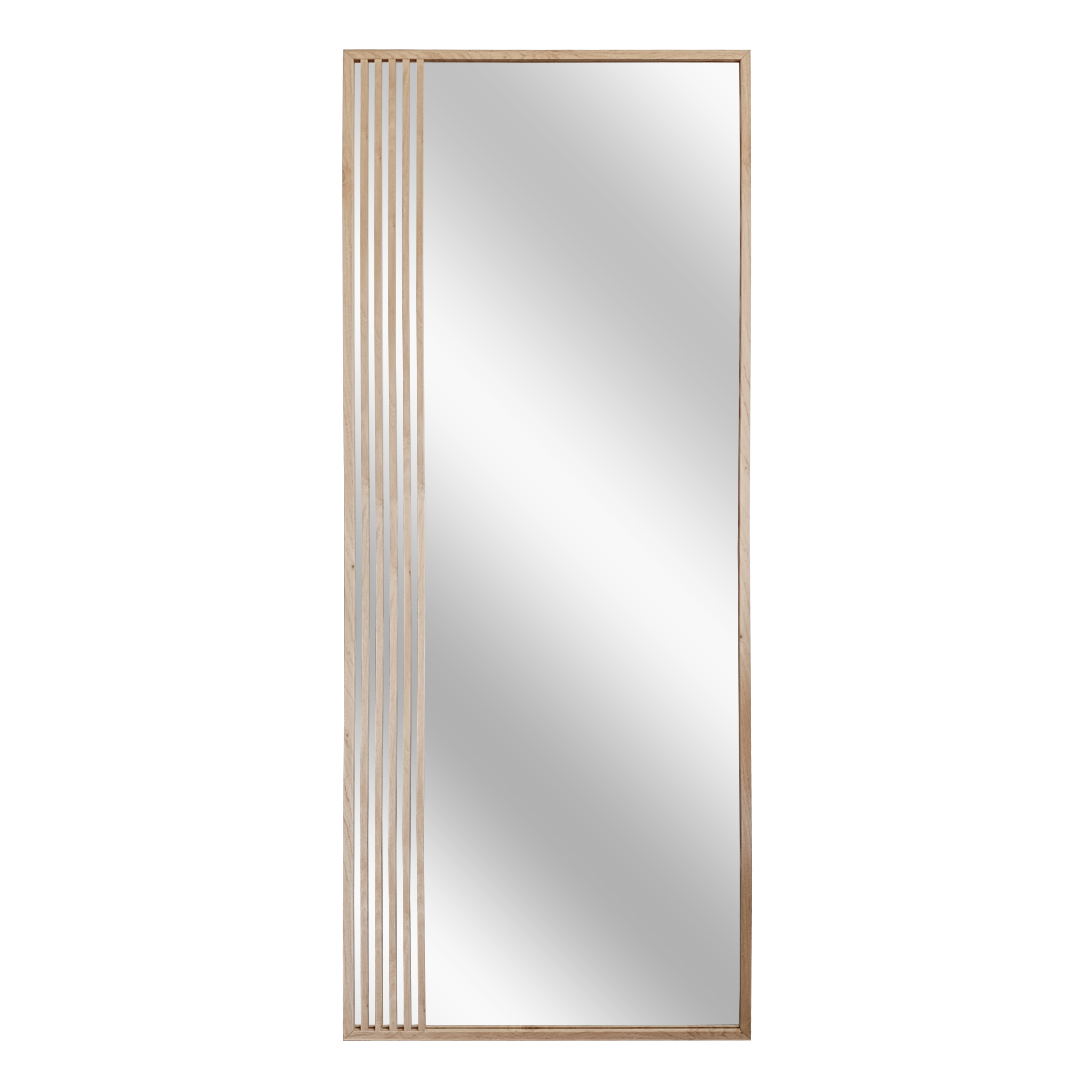 Lustro Loft Lewis Lamele brązowe 60 x 150 cm