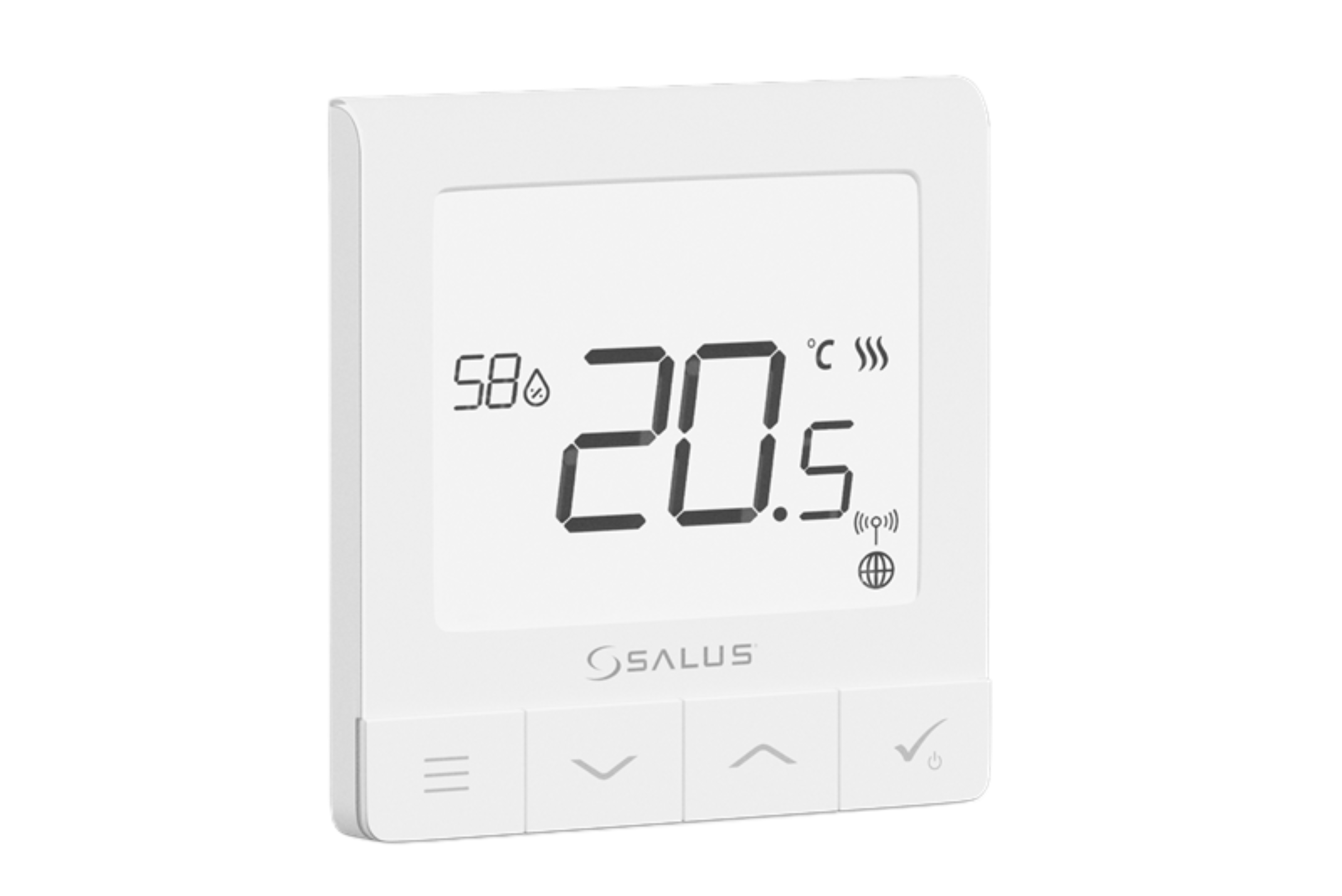 Przewodowy podtynkowy regulator temperatury z wyświetlaczem biały SQ610 Salus