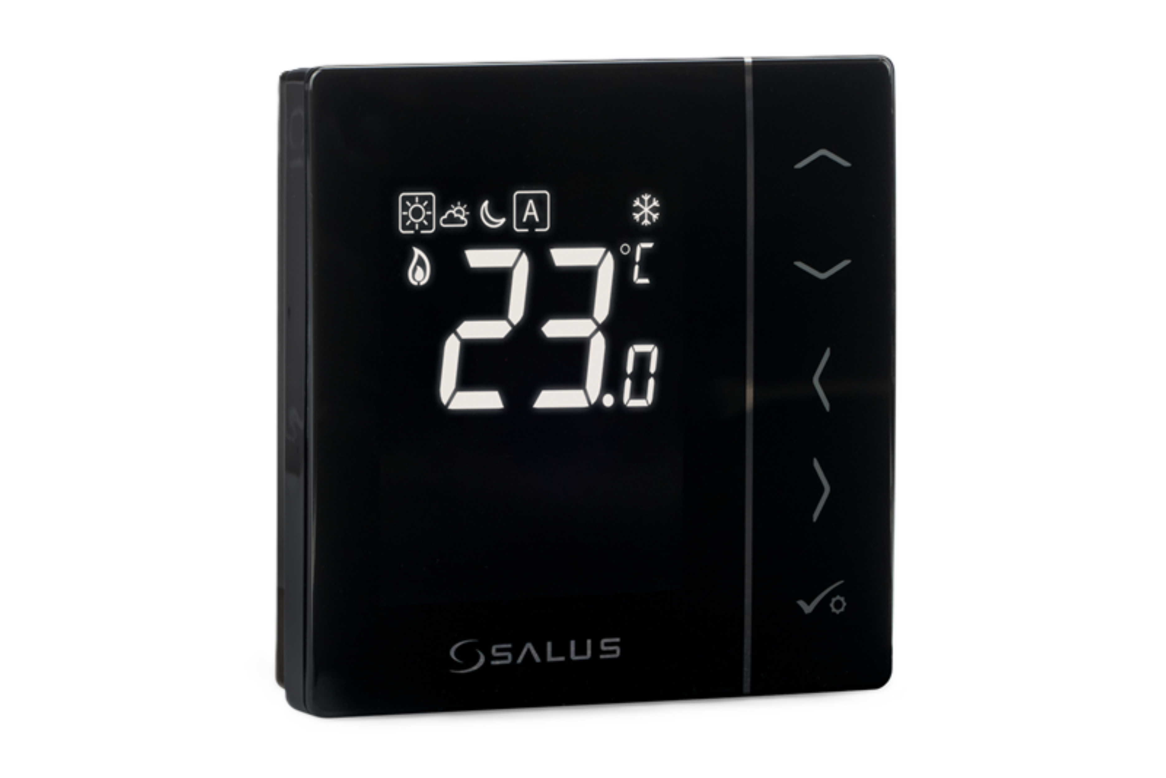 Przewodowy podtynkowy regulator temperatury czarny VS35B Salus