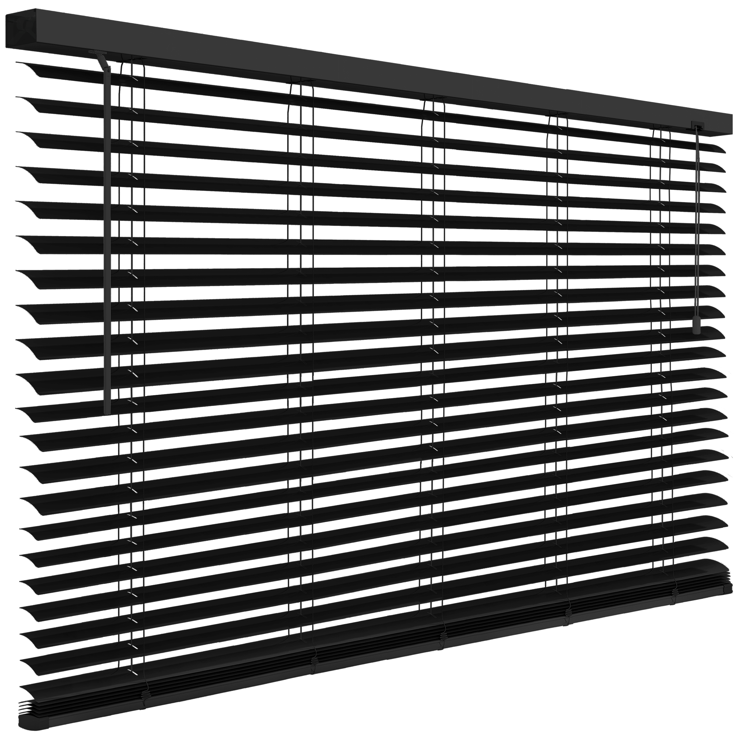 Żaluzja aluminiowa 200 x 180 cm czarna 50 mm
