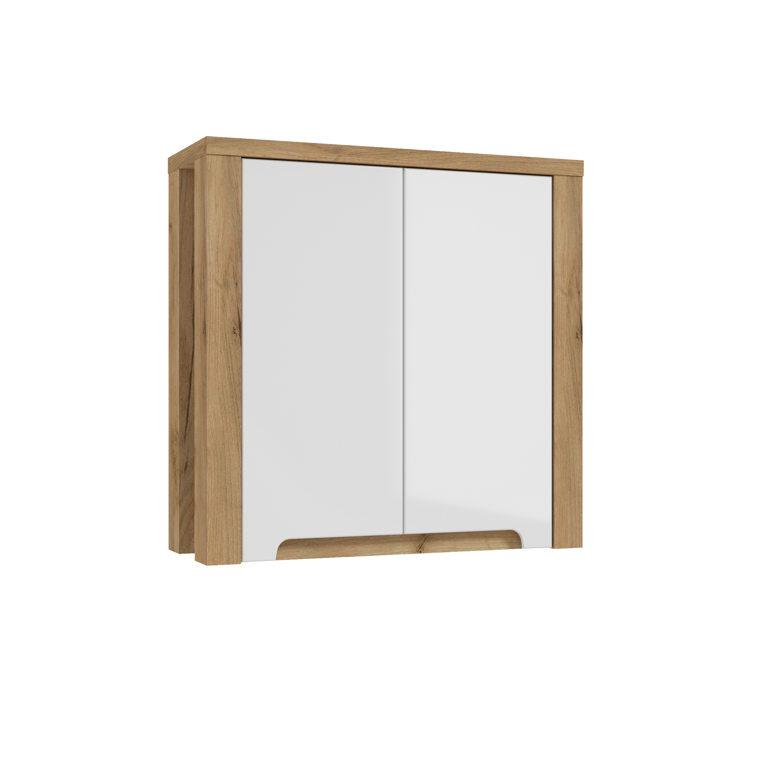 Szafka łazienkowa wisząca Gambi 60.2x22x60 cm brązowo-biała Defra