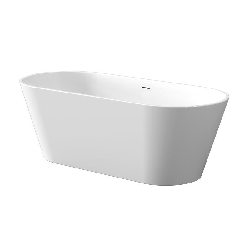 Wanna wolnostojąca przyścienna dwustronna akrylowa 170x80 cm Limnos Invena