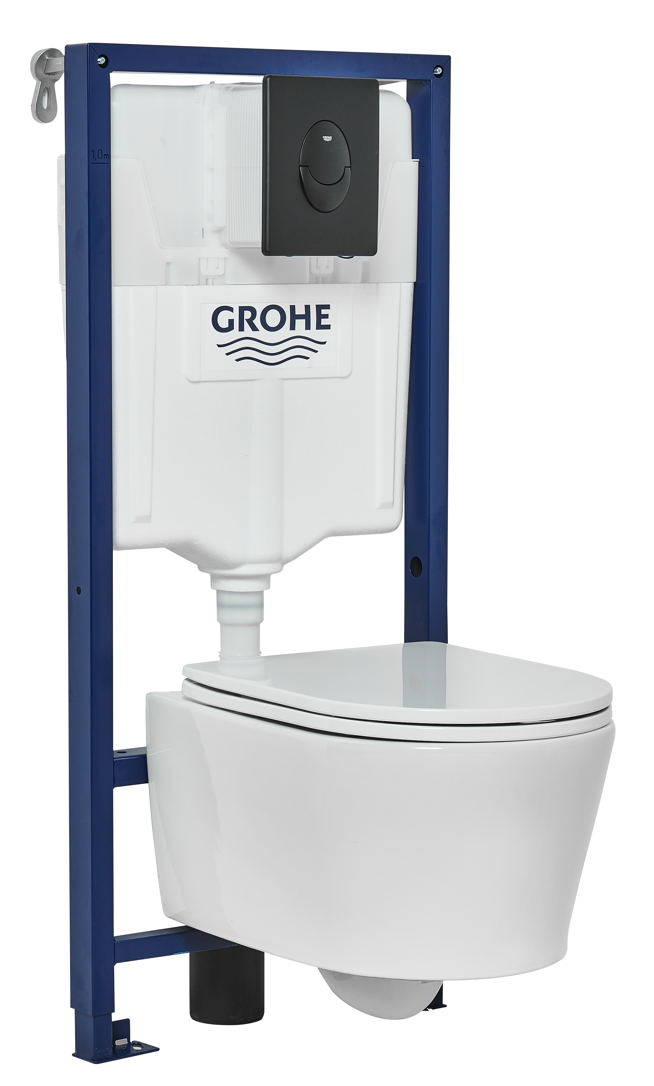 Zestaw podtynkowy WC GROHE START czarny z miską EASY Sensea