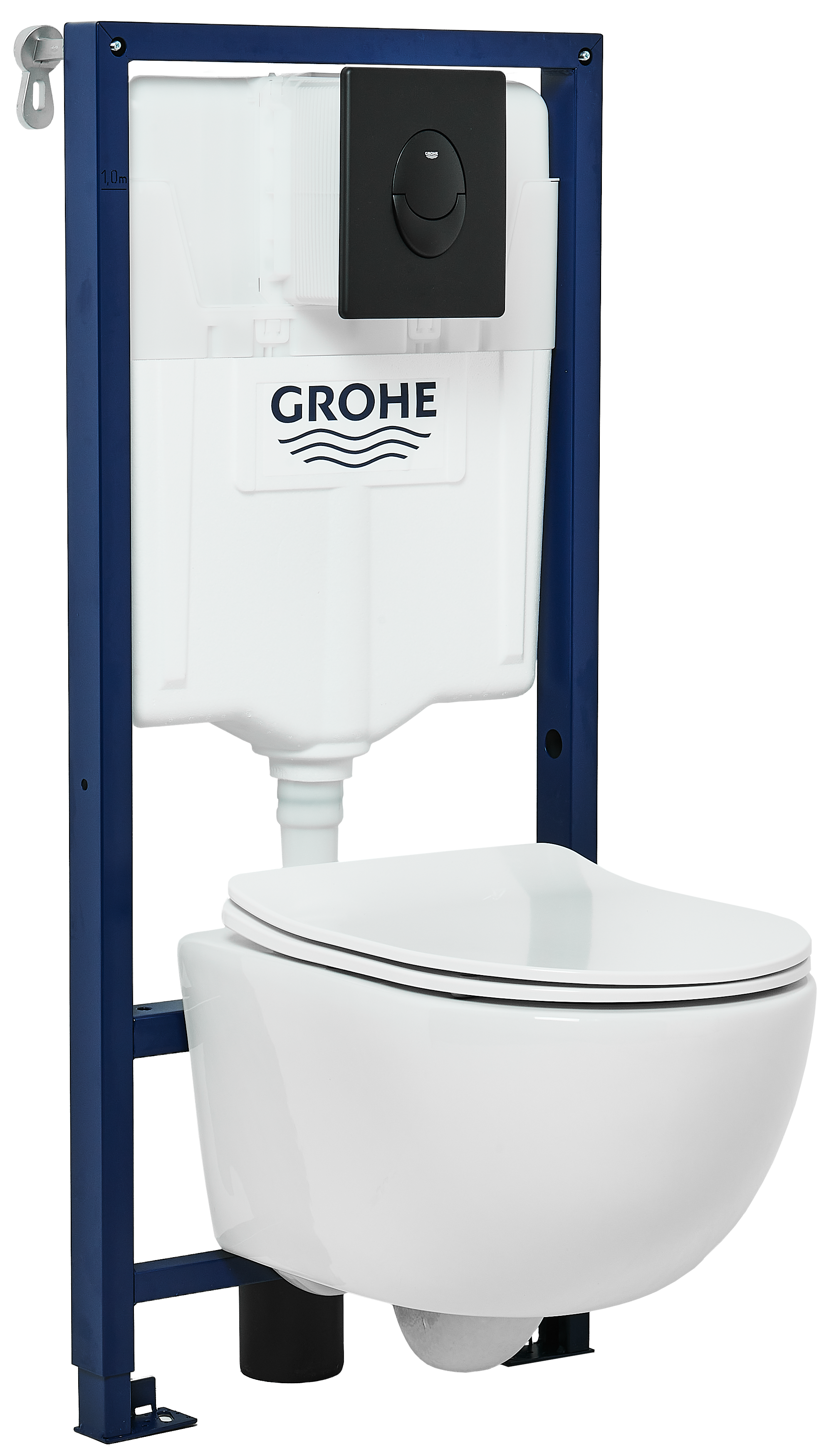 Zestaw podtynkowy WC GROHE START czarny z miską OSLO Sensea