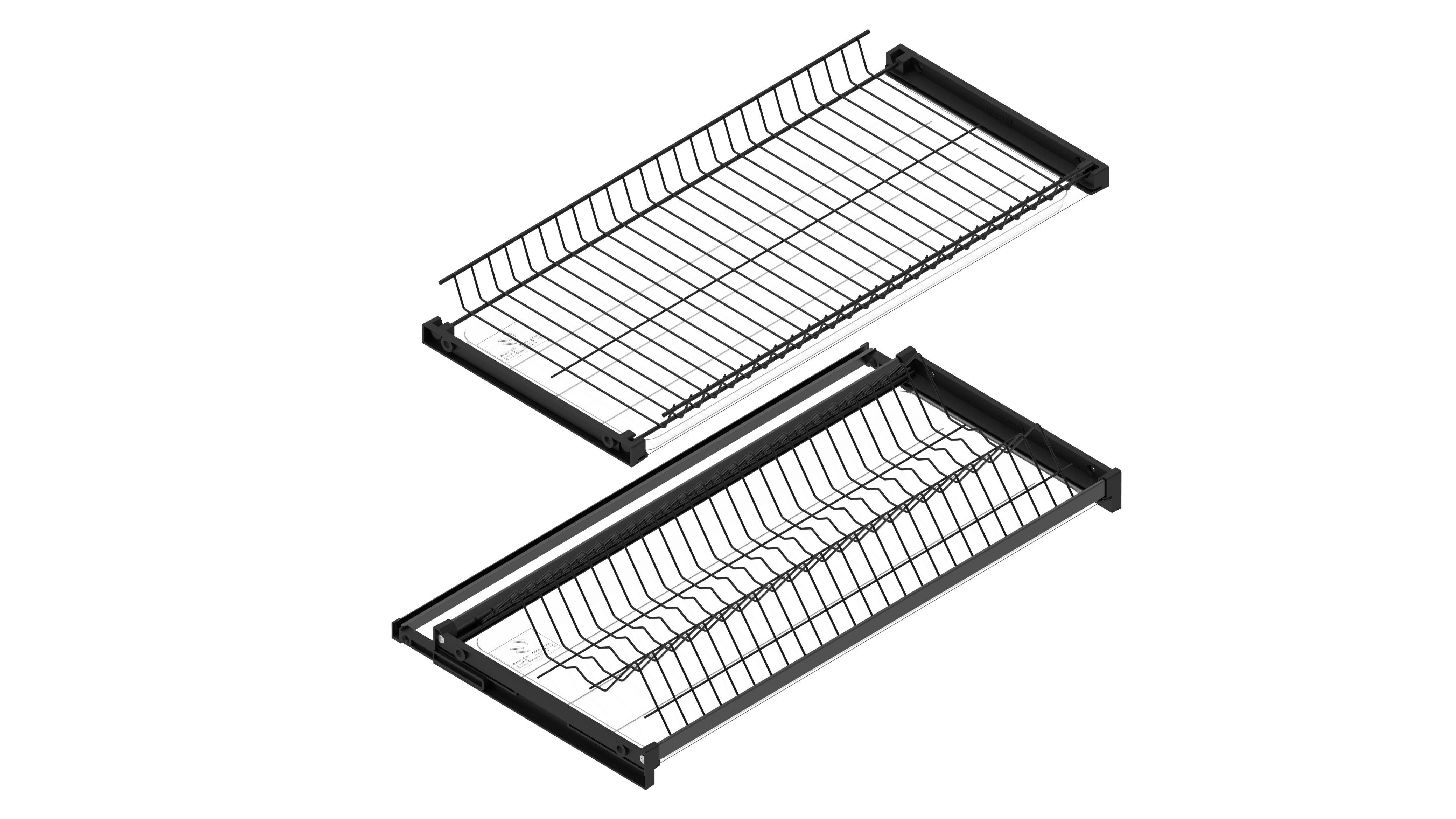 Suszarka do naczyń szafkowa 60 cm czarna z profilem Variant3 Rejs
