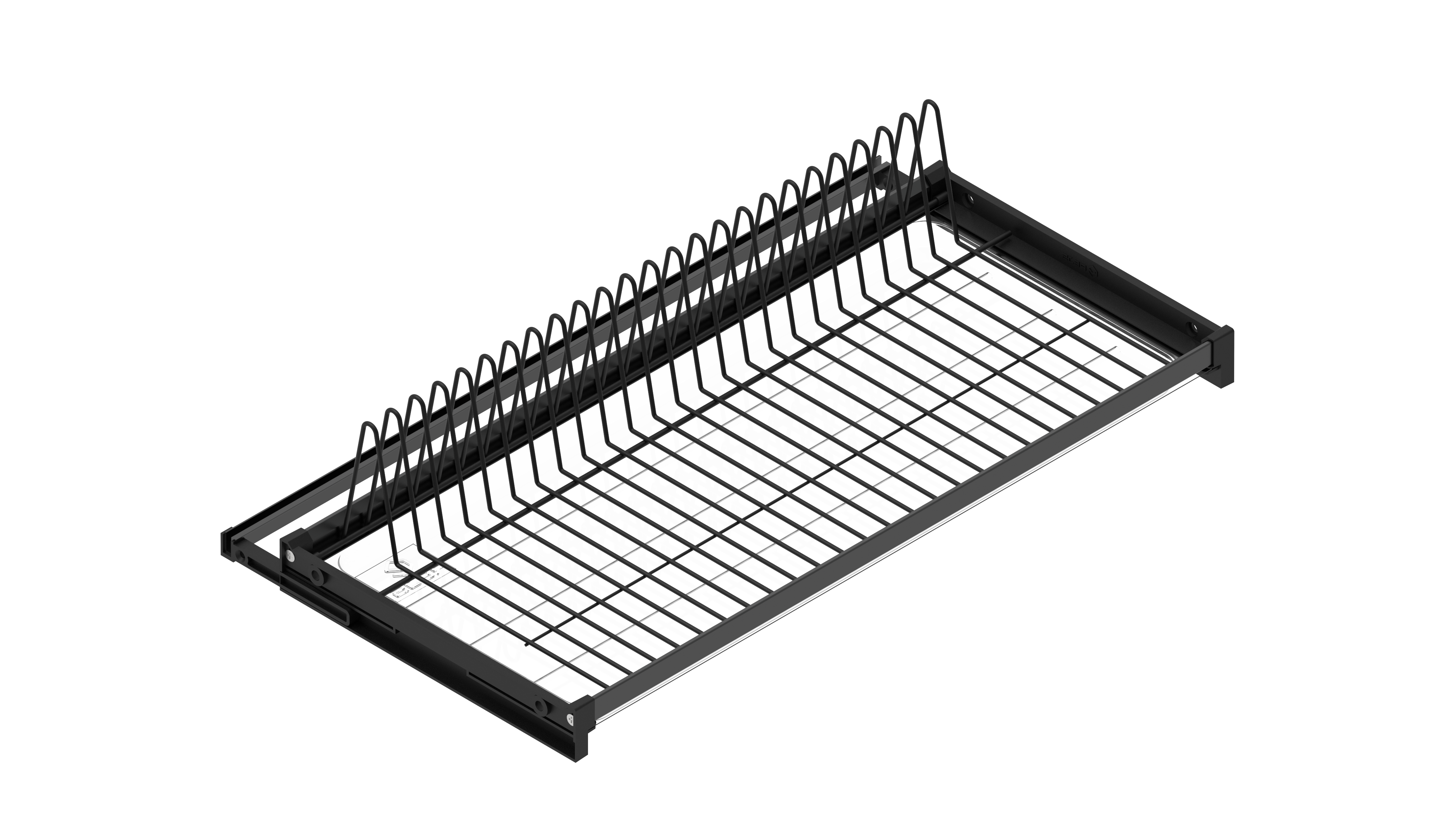 Suszarka szafkowa ociekacz do naczyń jednopoziomowa 40 cm czarny Rejs