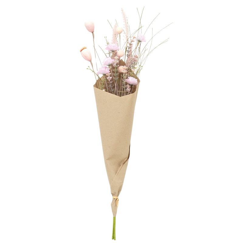 Bukiet kompozycja kwiatów jasnofioletowych w papierze 62 cm
