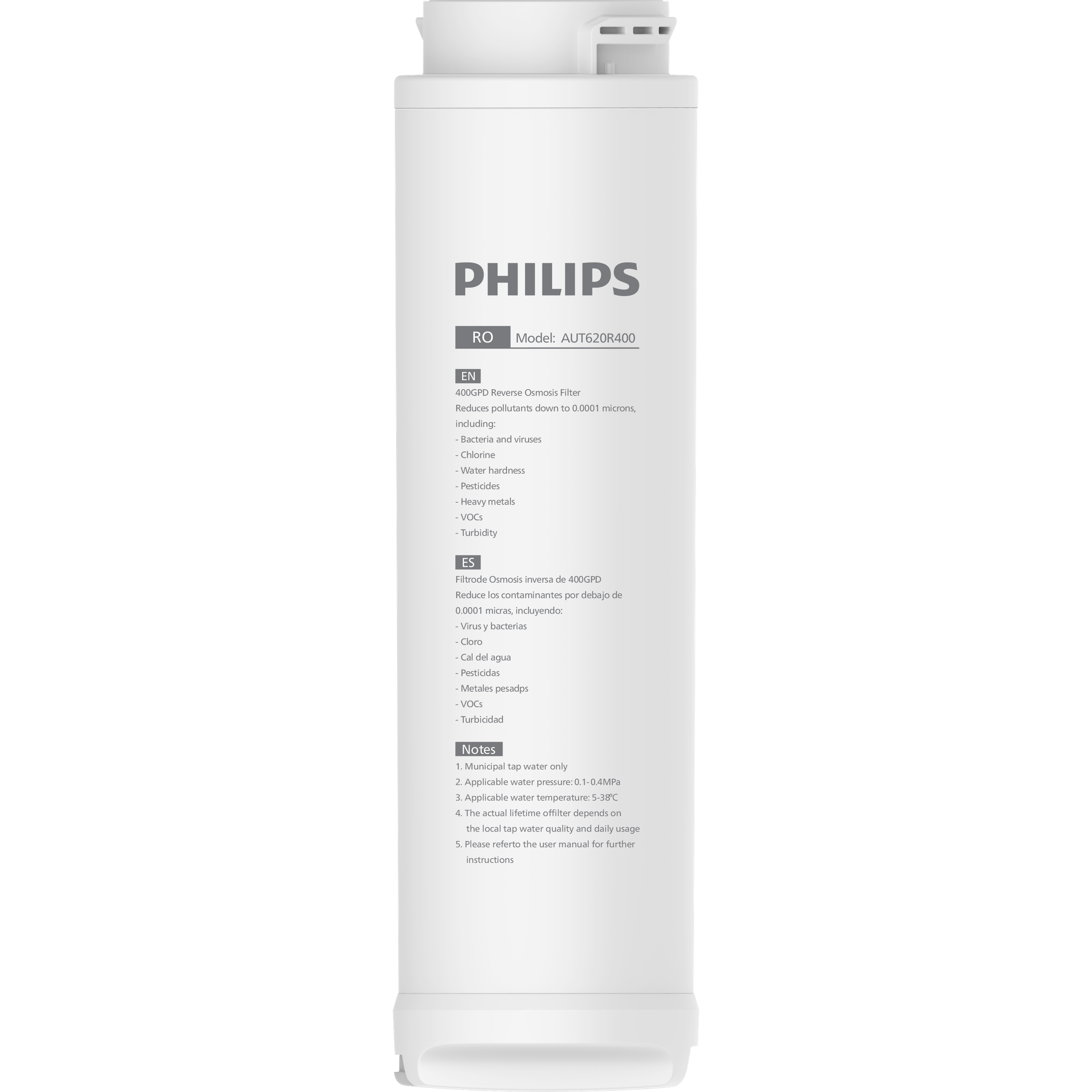 Membrana osmotyczna AUT620R400 do systemów filtrujących z odwróconą osmozą RO bez zbiornika typu flow AUT8940 i AUT4030R400 PHILIPS