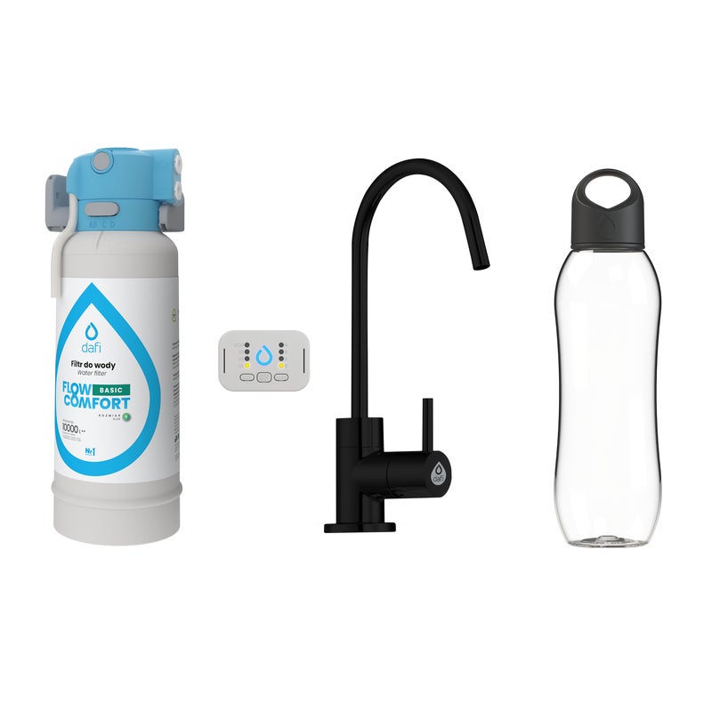 System filtracji wody FLOW COMFORT BASIC D10 czarny z butelką