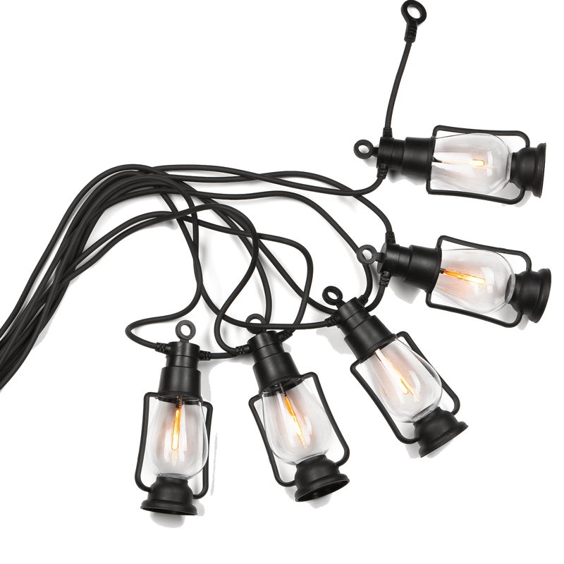 Girlanda świetlna Garland IP44 czarna 10 m 10 x LED Lamkur