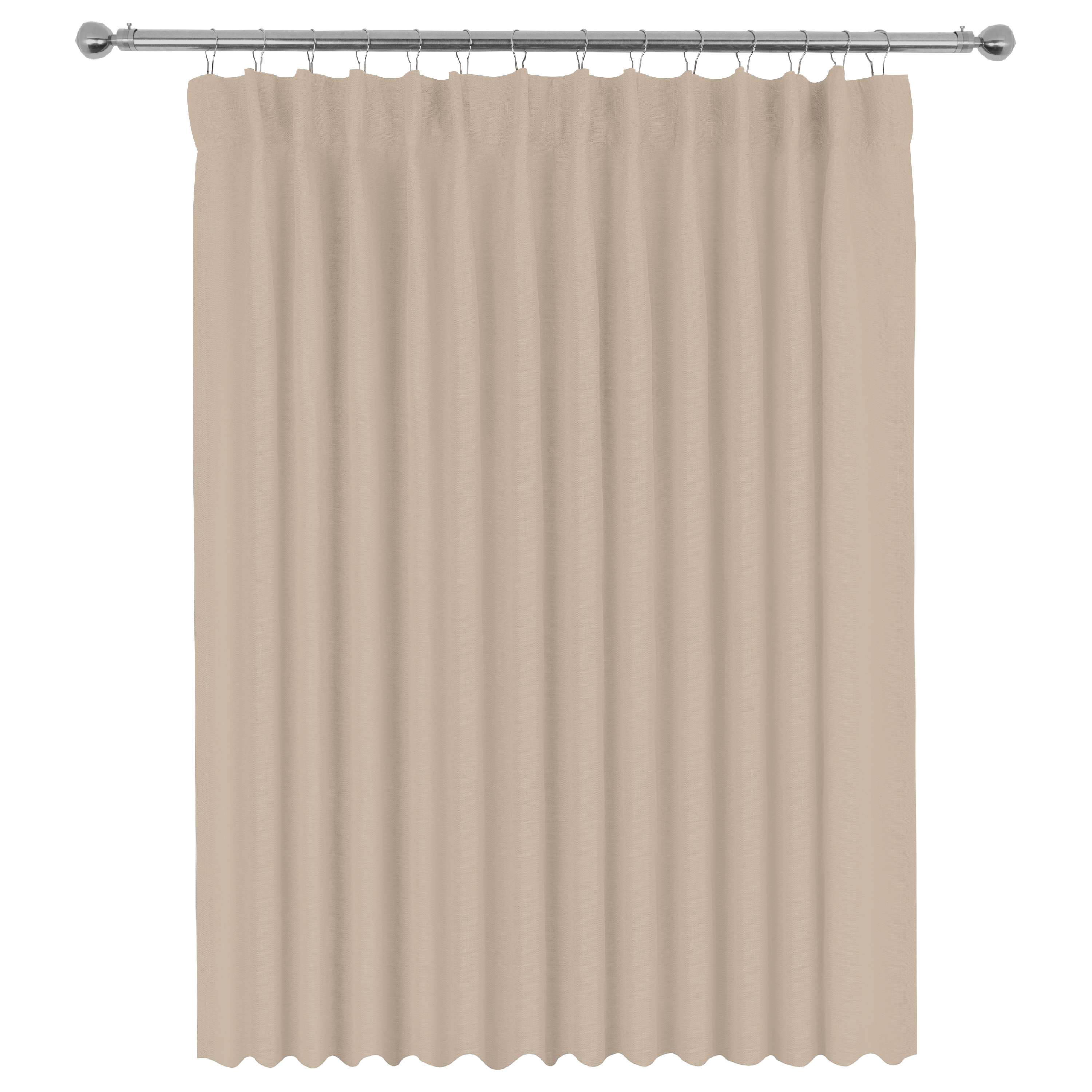 Zasłona lniana Lenaya Natural beżowa 200 x 280 cm na taśmie Inspire